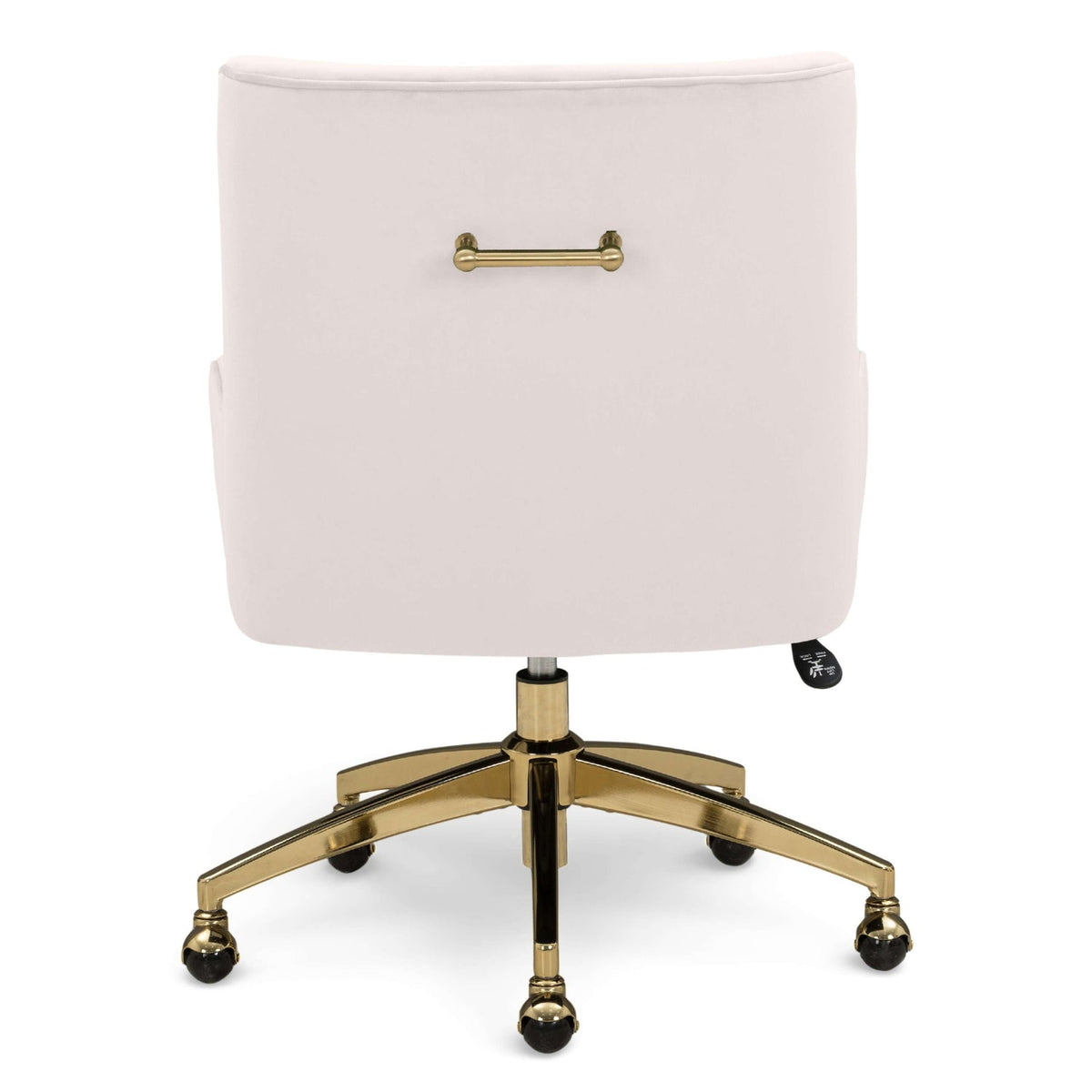 TOV Furniture Beatrix Cream Performance Velvet Office Swivel Chair