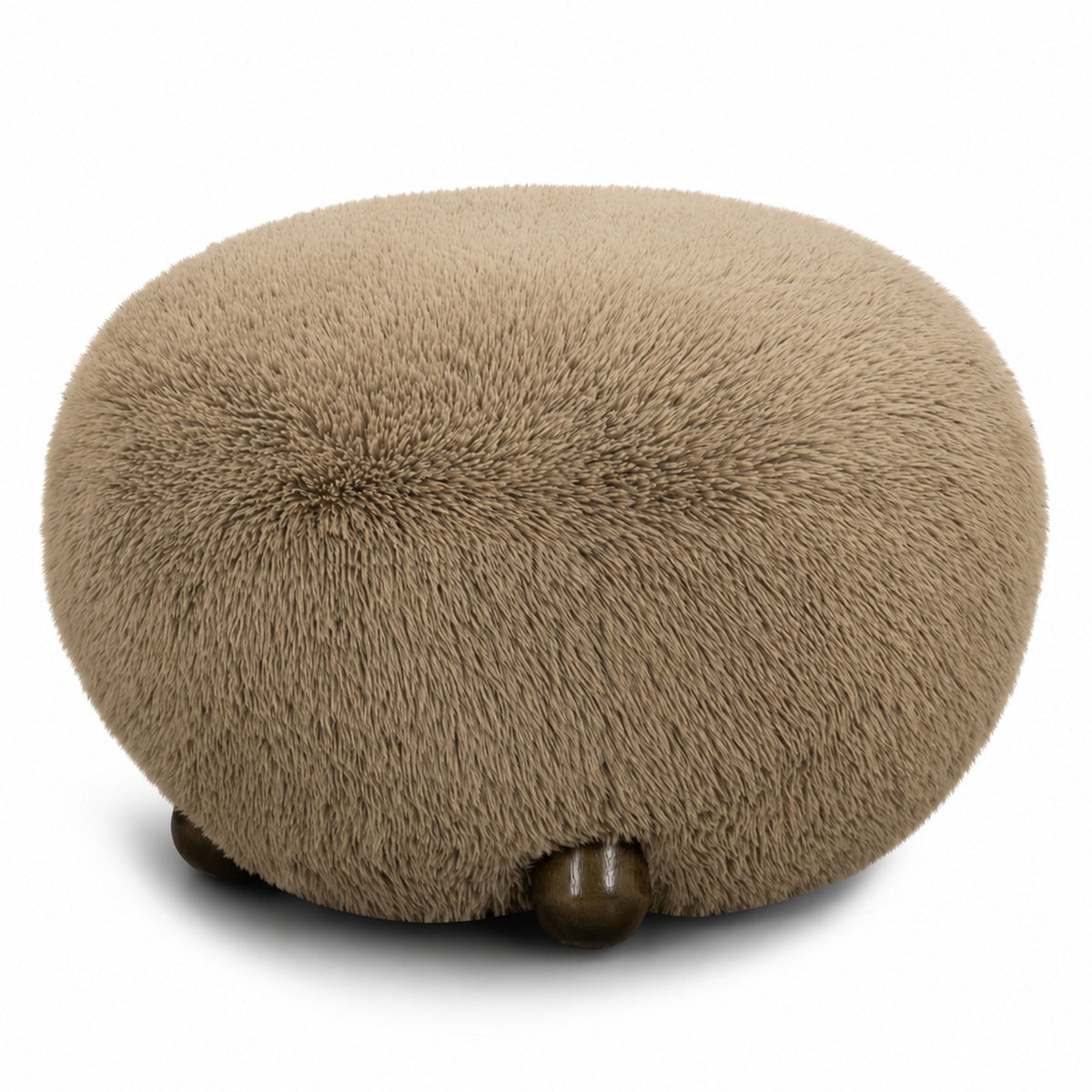 TOV Furniture Pucker Taupe Ottoman
