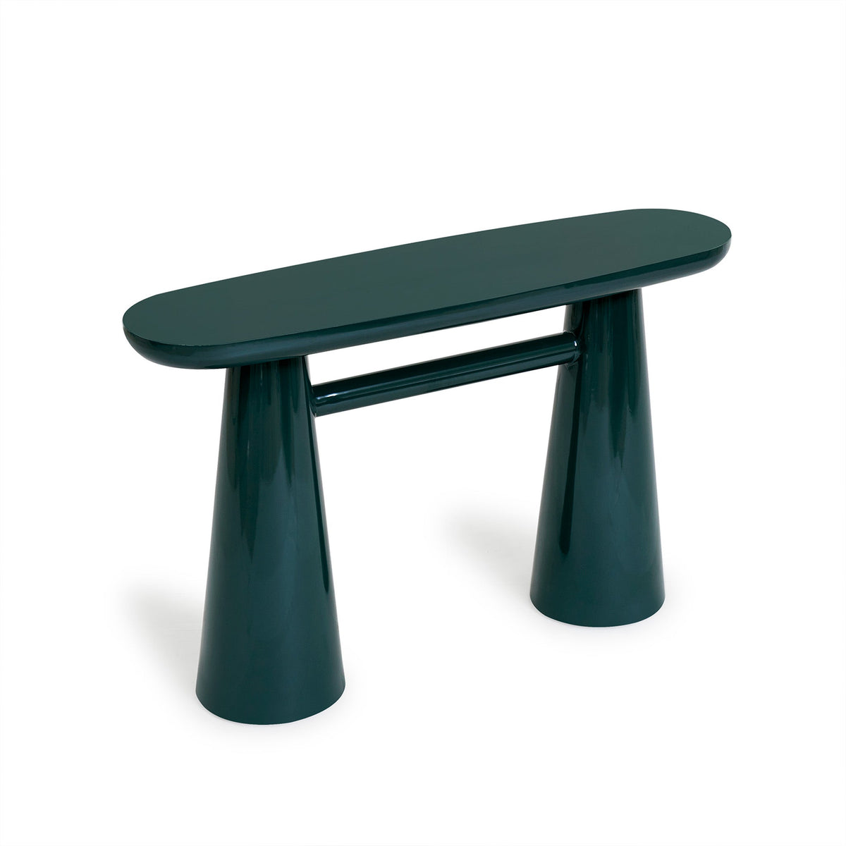 TOV Furniture Baila Green Glossy Lacquer Console Table