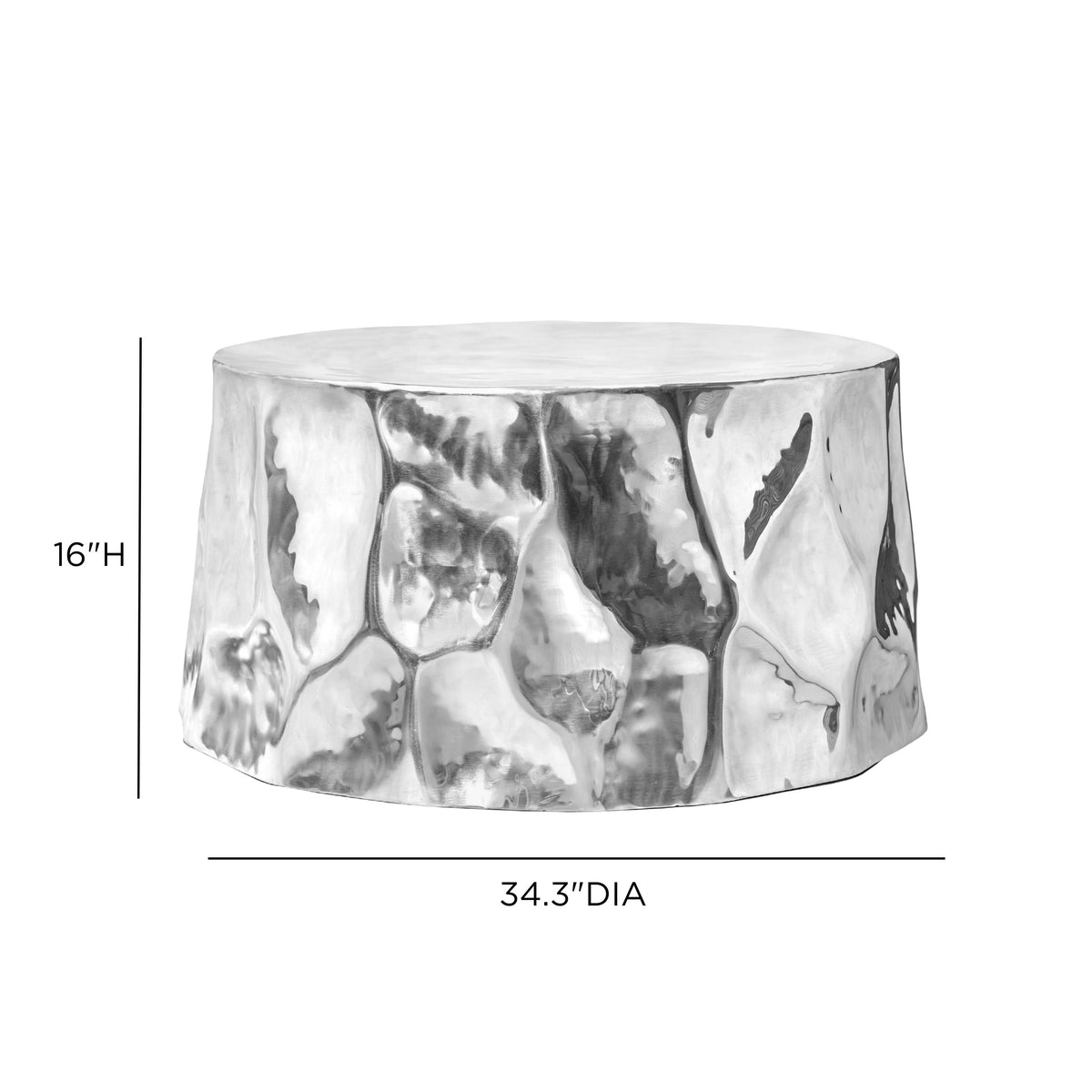 TOV Furniture Forma Chrome Coffee Table