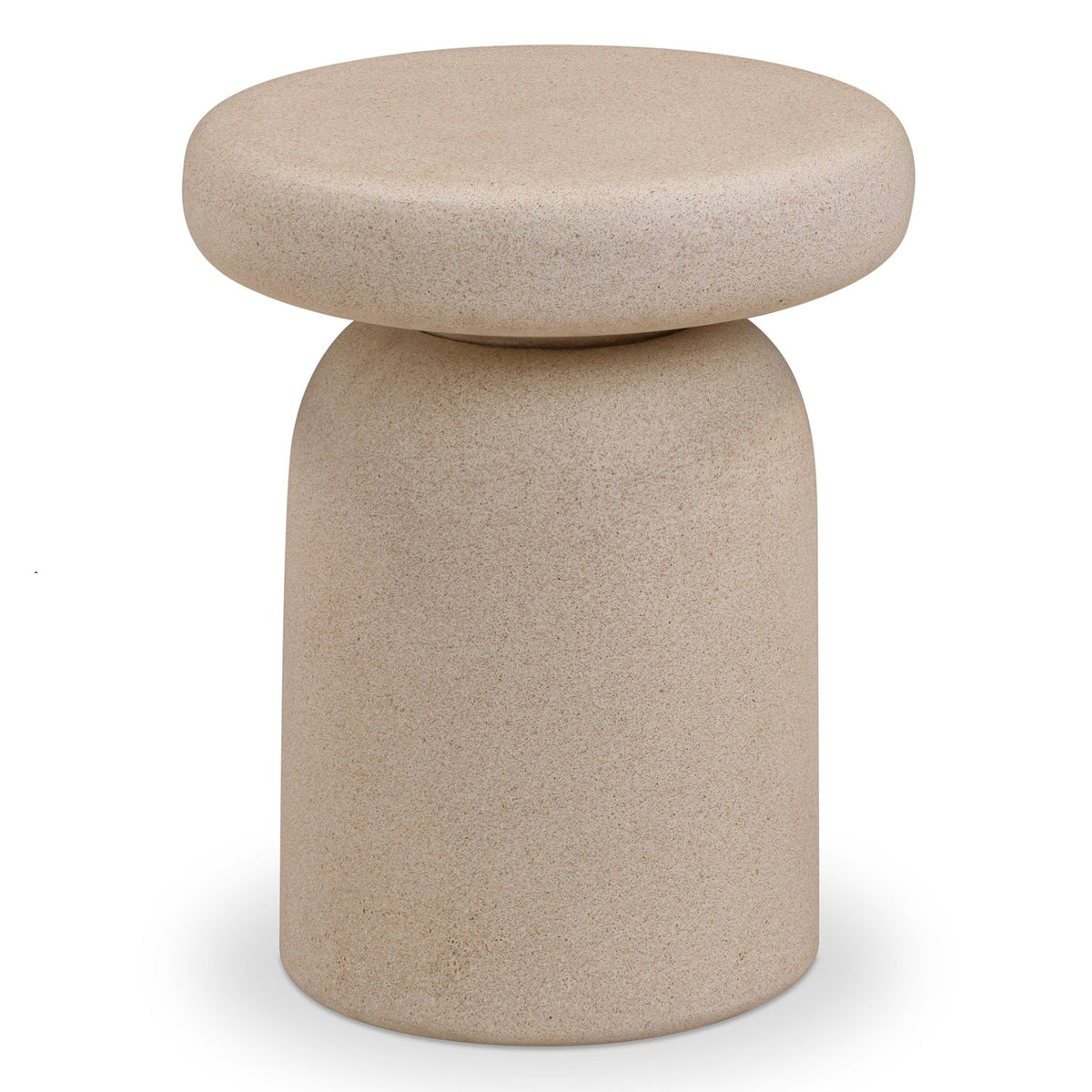 TOV Furniture Lydia Cream Concrete Indoor/Outdoor Side Table in cream concrete, primary product view