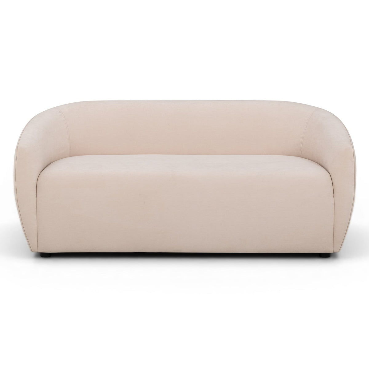 TOV Furniture Jordan Blush Textured Performance Velvet Loveseat in blush velvet, primary view