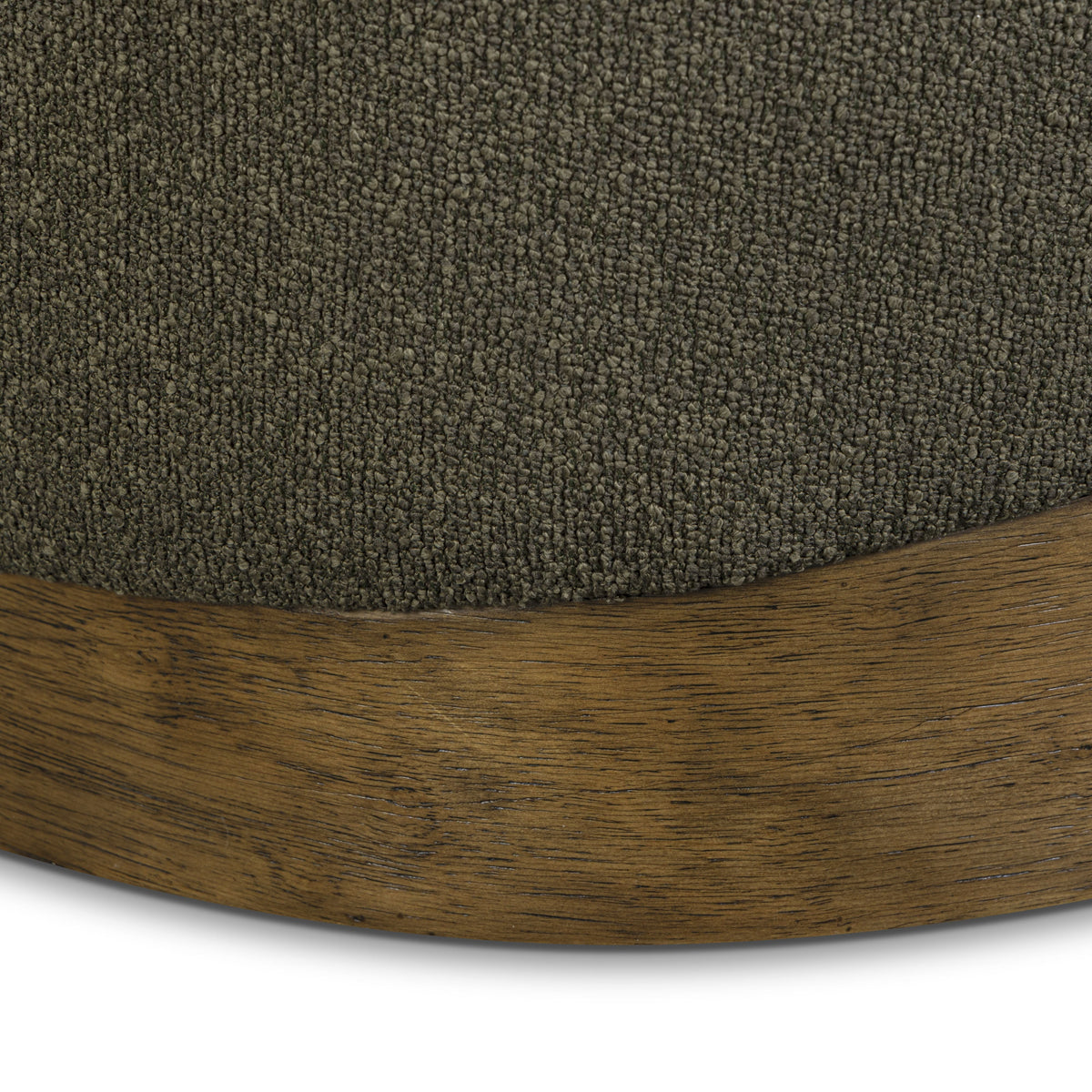 TOV Furniture Domina Kale Green Boucle Ottoman