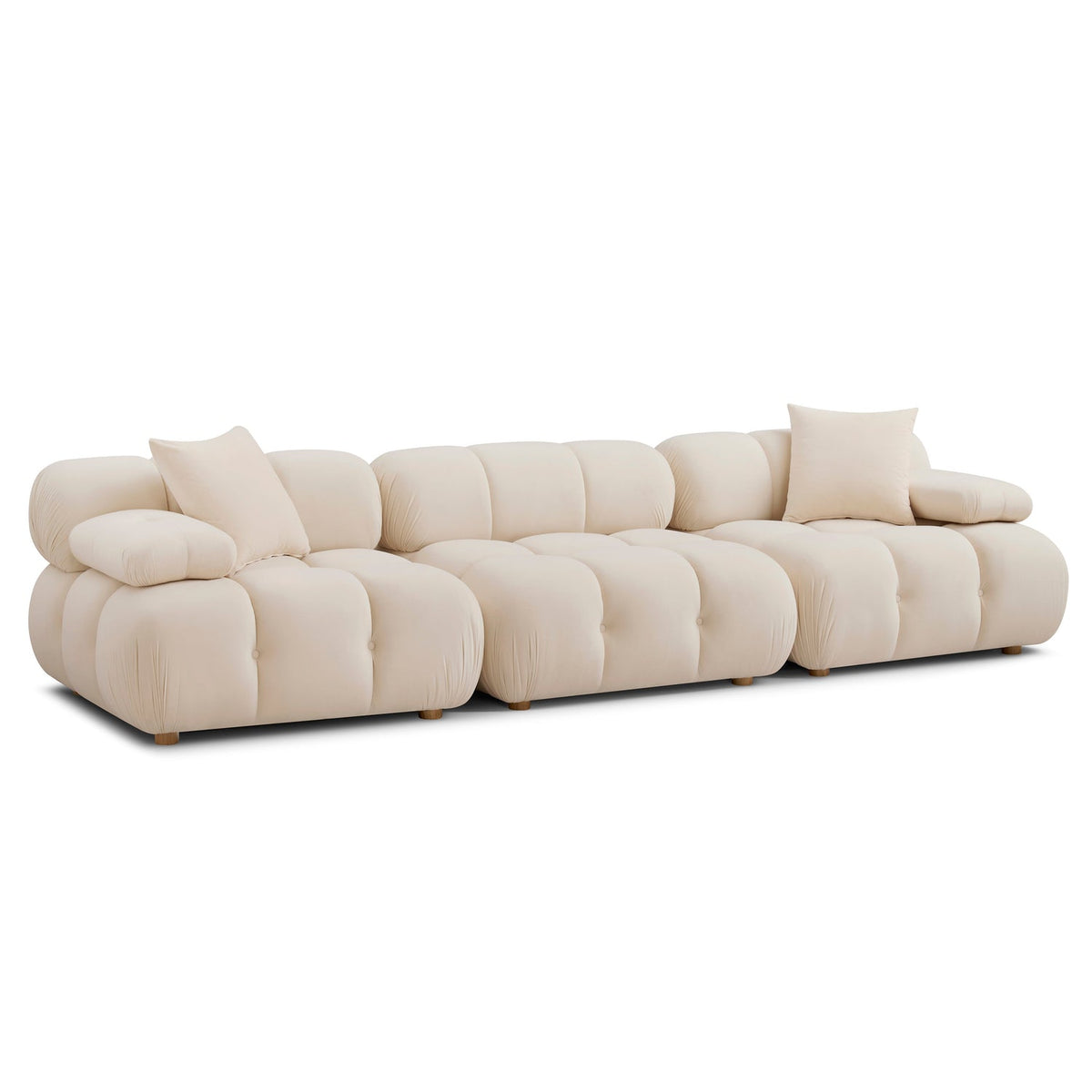 TOV Furniture Calliope Off White 118in Modular Sofa in off-white performance fabric, primary product view