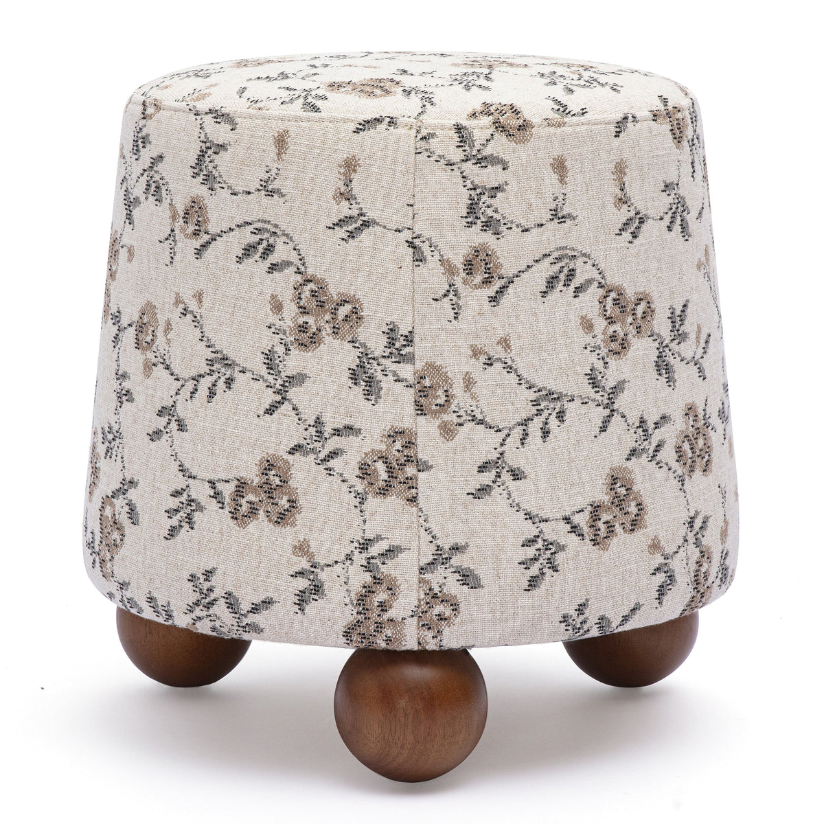 TOV Furniture Jaine Beige Floral Ottoman