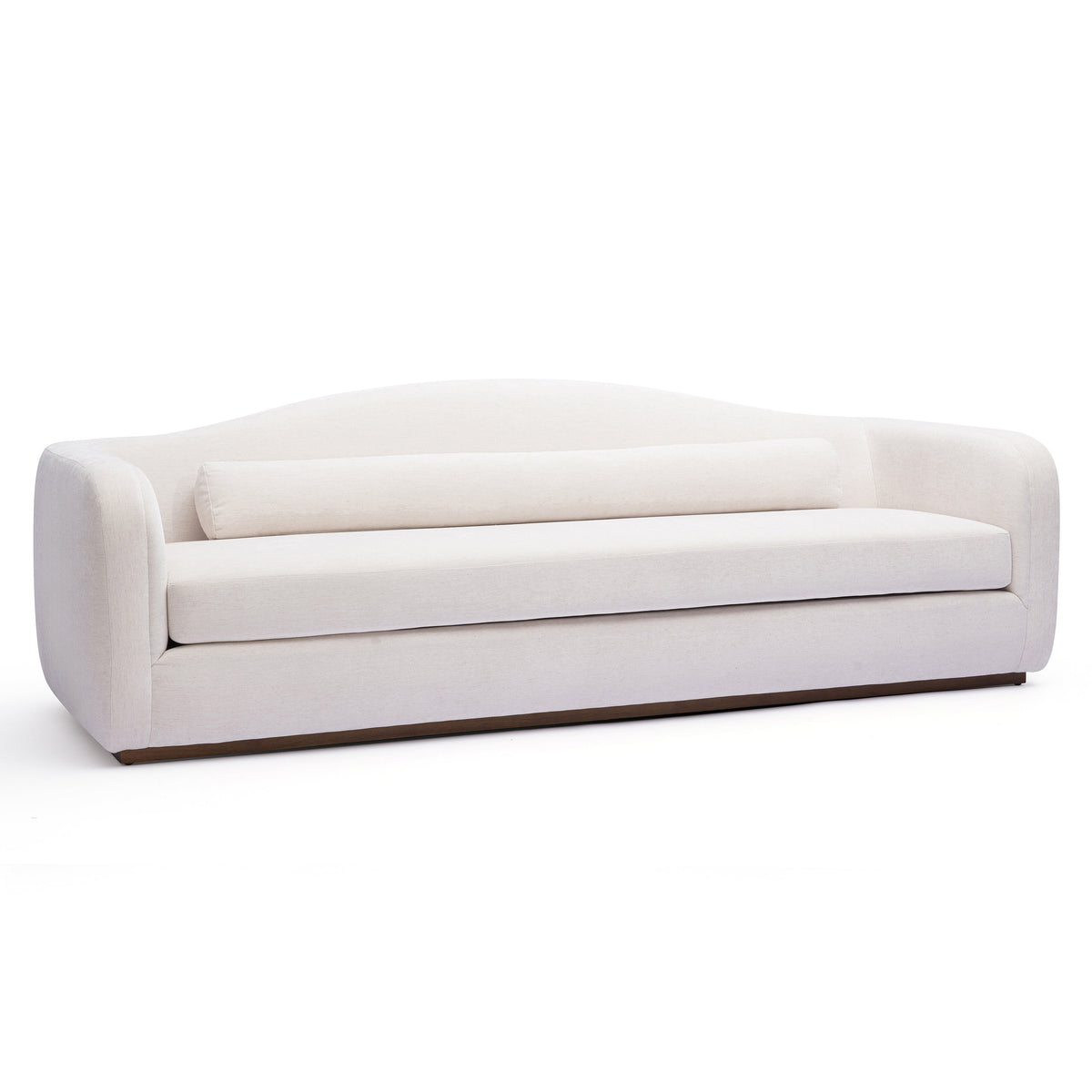 TOV Furniture Camille Cream 99in Sofa in cream performance chenille on a plinth base, primary product view