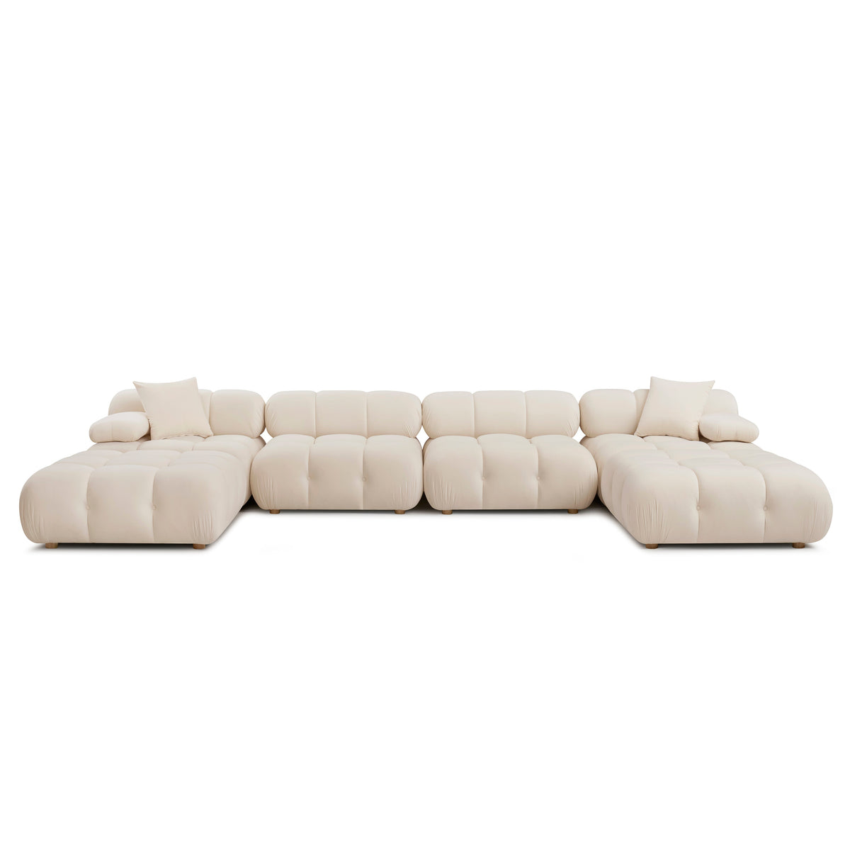 TOV Furniture Calliope Off White Performance 6-piece Modular U-Sectional Sofa