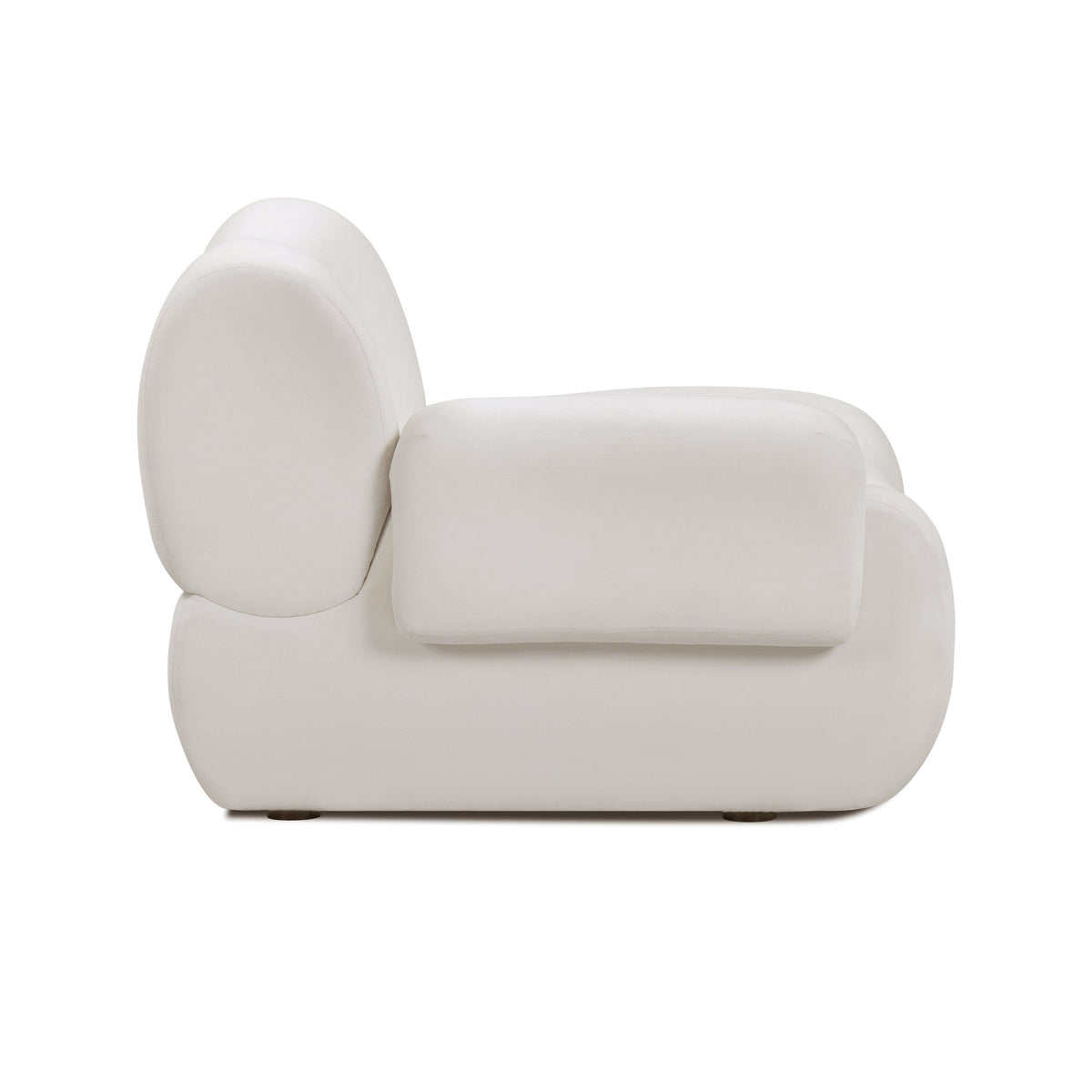 TOV Furniture Zenith Cream Upcycled Corner Chair