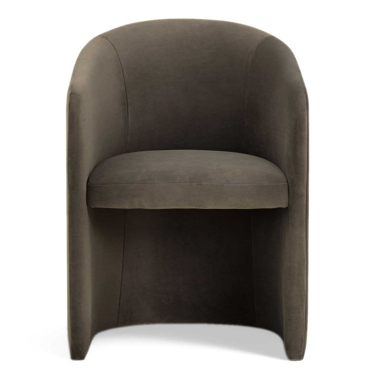 TOV Furniture Seraphina Performance Velvet Dining Chair in chocolate brown velvet, primary product view