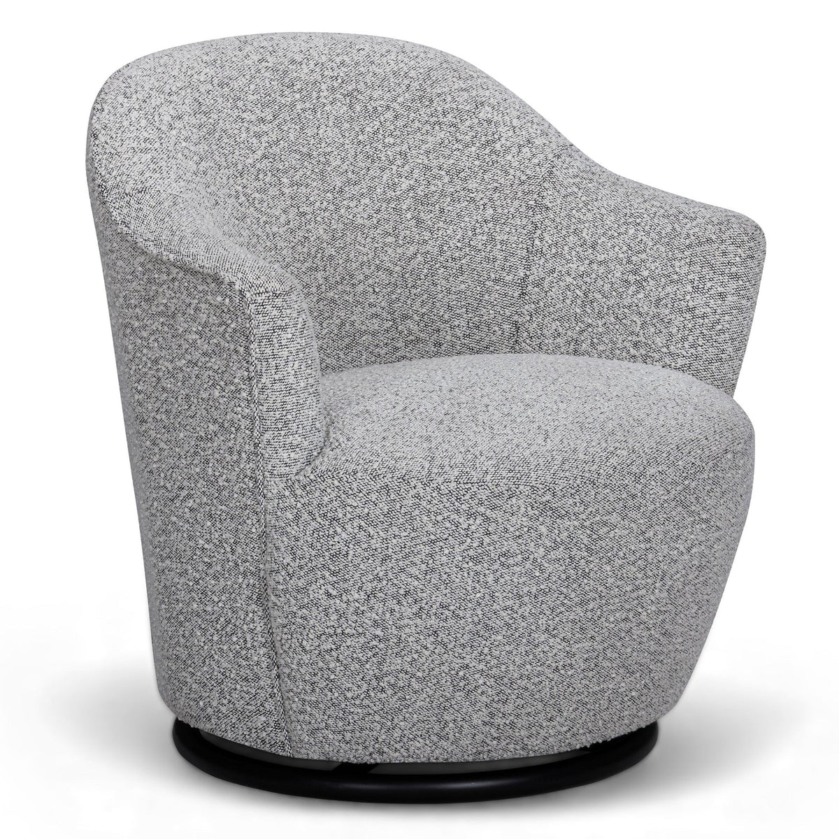 TOV Furniture Skyla Swivel Accent Chair in grey floral jacquard, primary product view