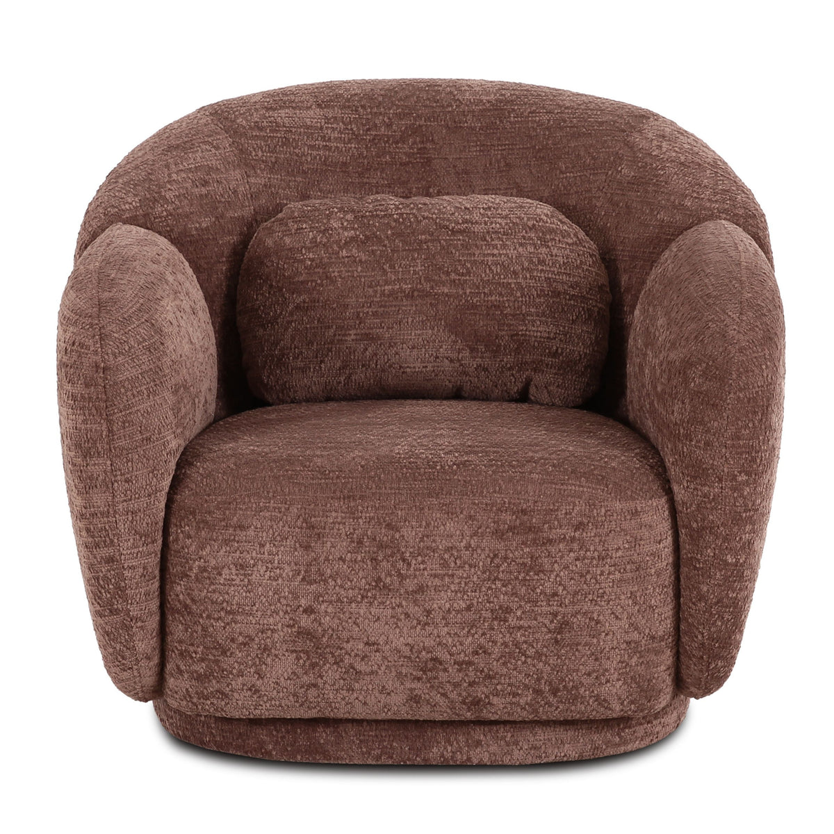 TOV Furniture Misty Chocolate Brown Accent Chair in chocolate brown woven fabric, primary product view