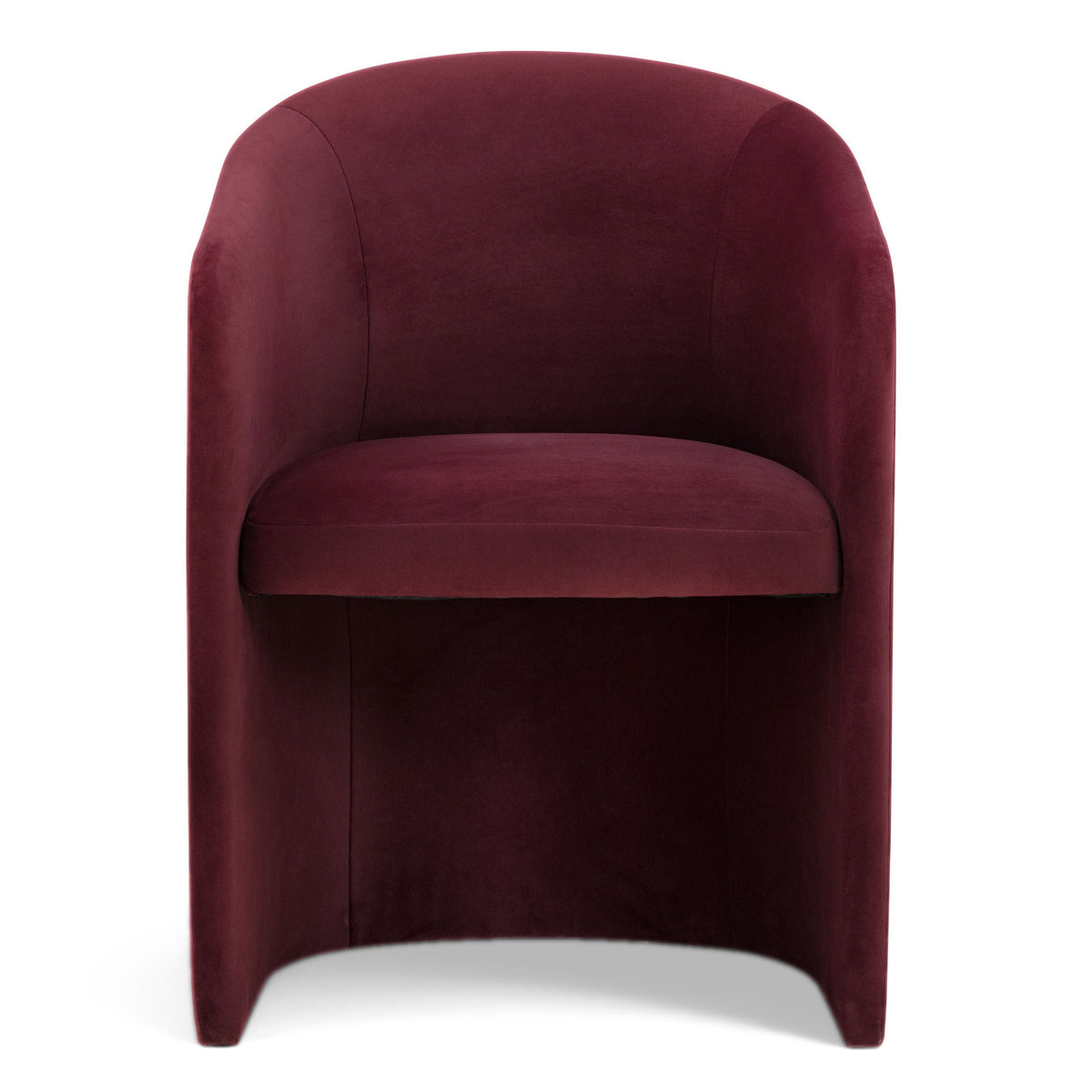 TOV Furniture Seraphina Performance Velvet Dining Chair in berry red velvet, primary product view