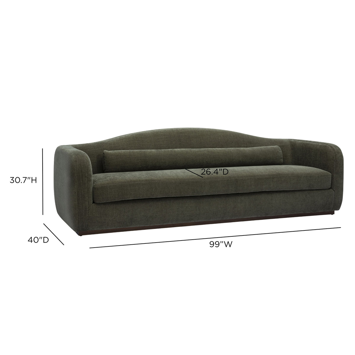 TOV Furniture Camille Green 99in Sofa