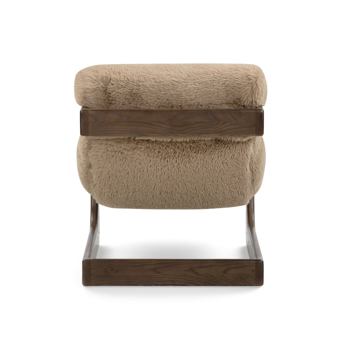 TOV Furniture Palma Taupe Faux Shearling Accent Chair