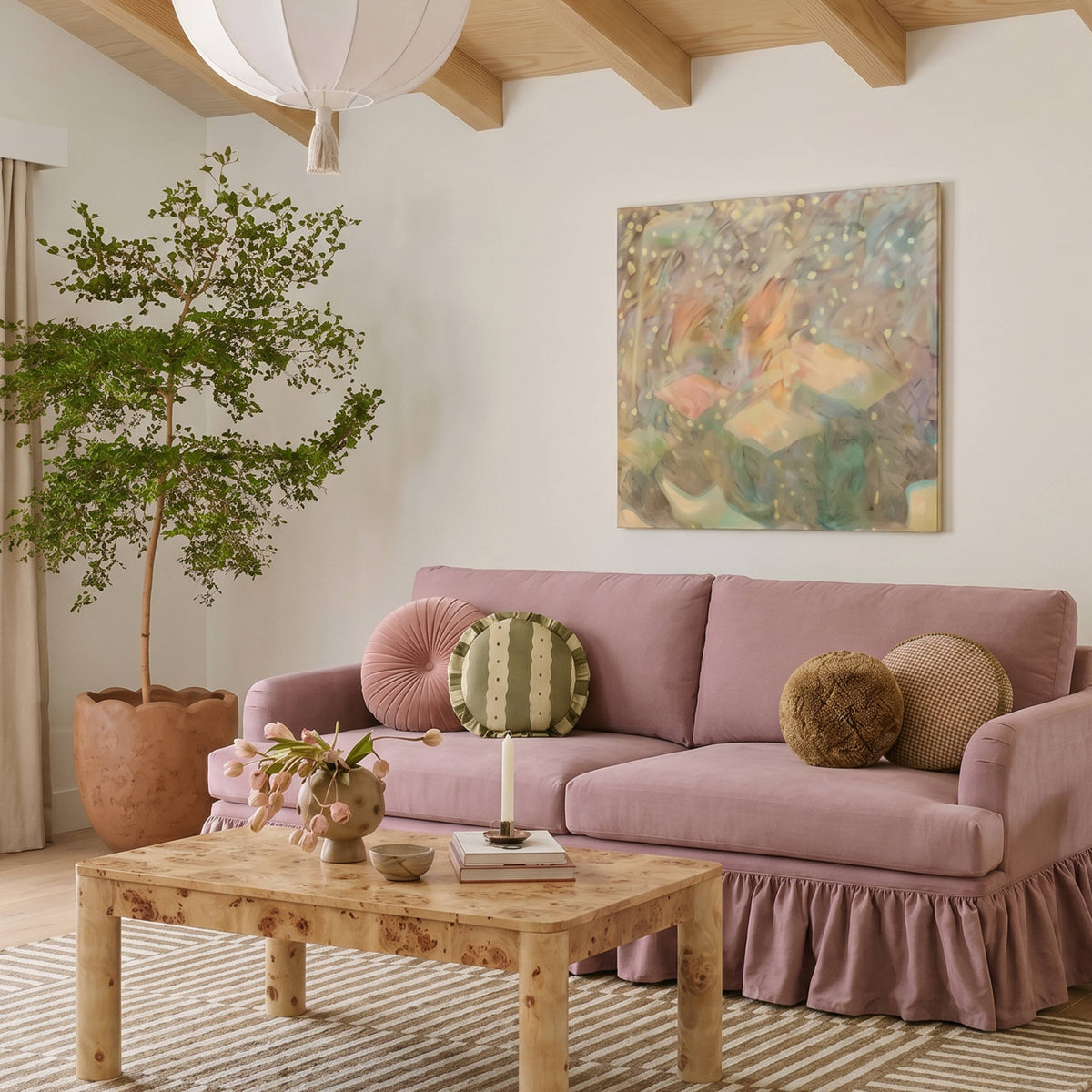 TOV Furniture Gertrude Mauve 90in Sofa