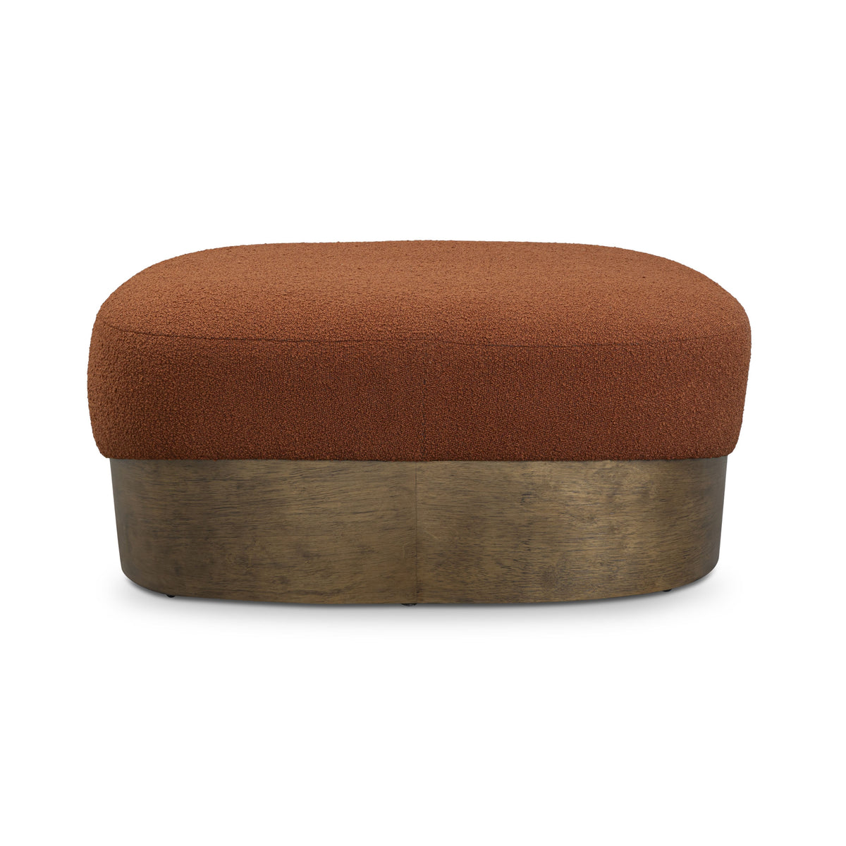 TOV Furniture Domina Autumn Red Boucle Ottoman