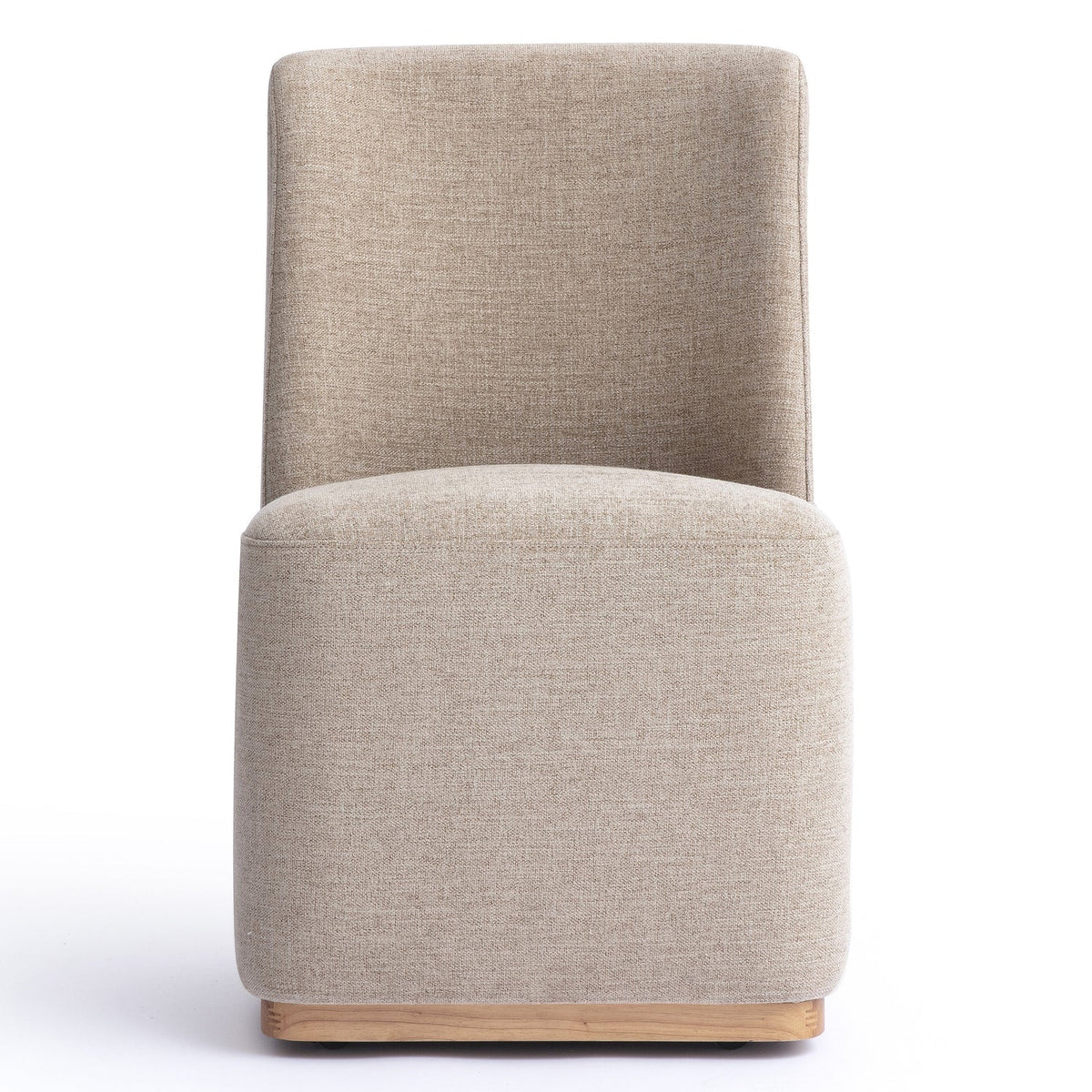 TOV Furniture Melissa Tan Performance Rolling Dining Chair in Tan Rubberwood, primary product view
