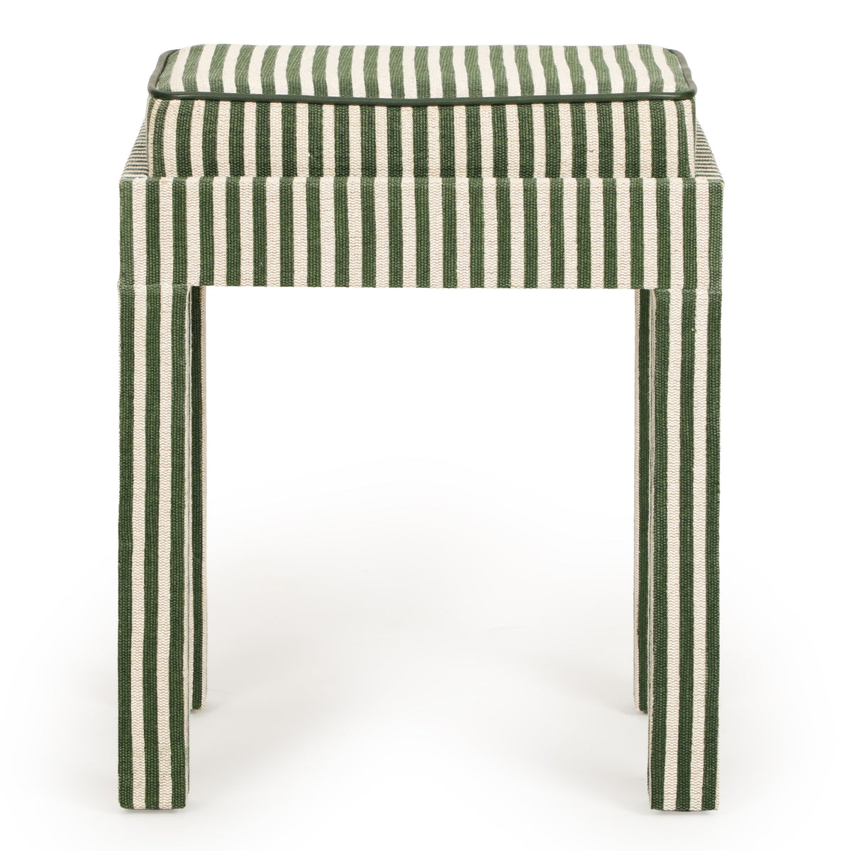 TOV Furniture Kora Green Cotton Jute Accent Stool