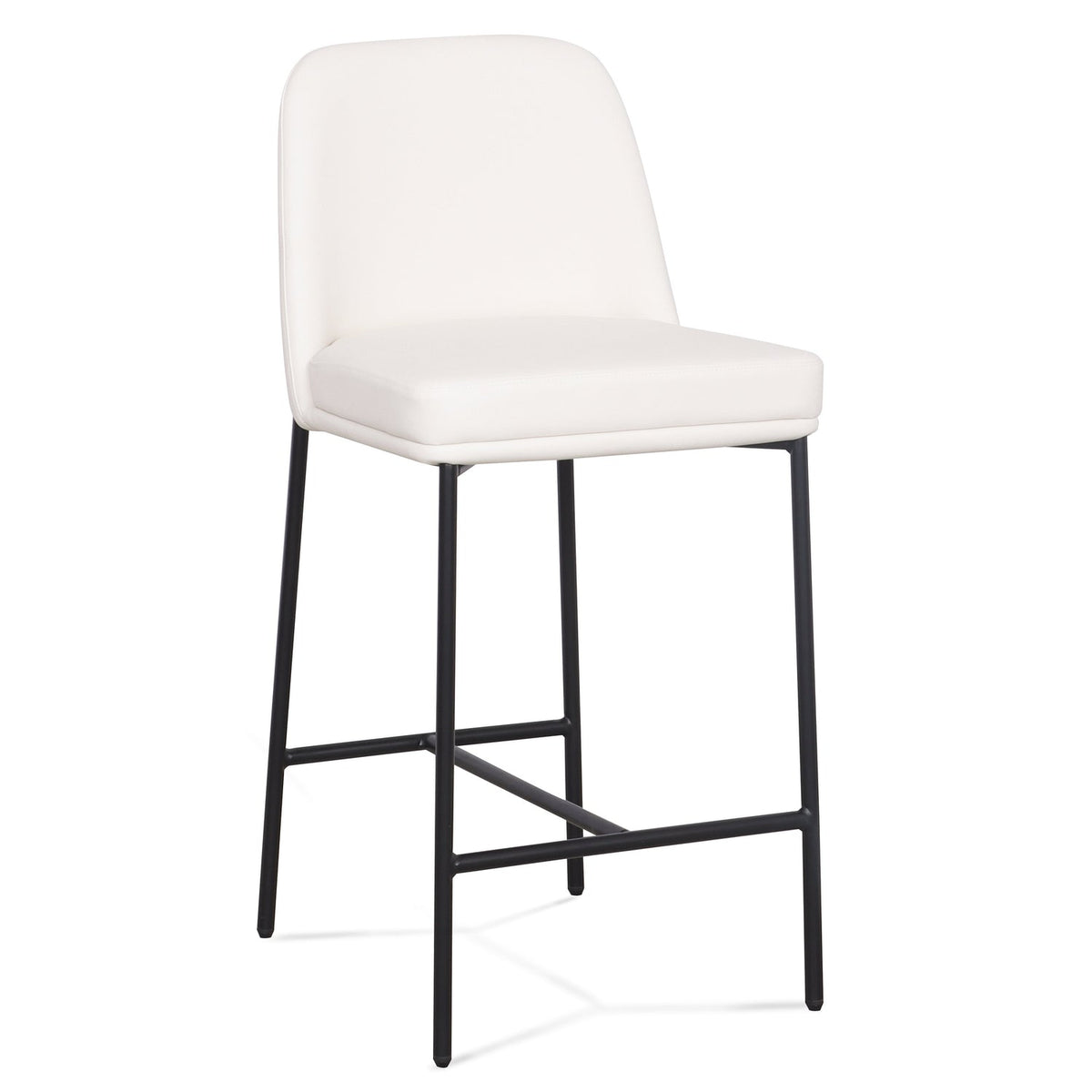 TOV Furniture Sydney Cream Performance Vegan Leather Counter Stool Set of 2