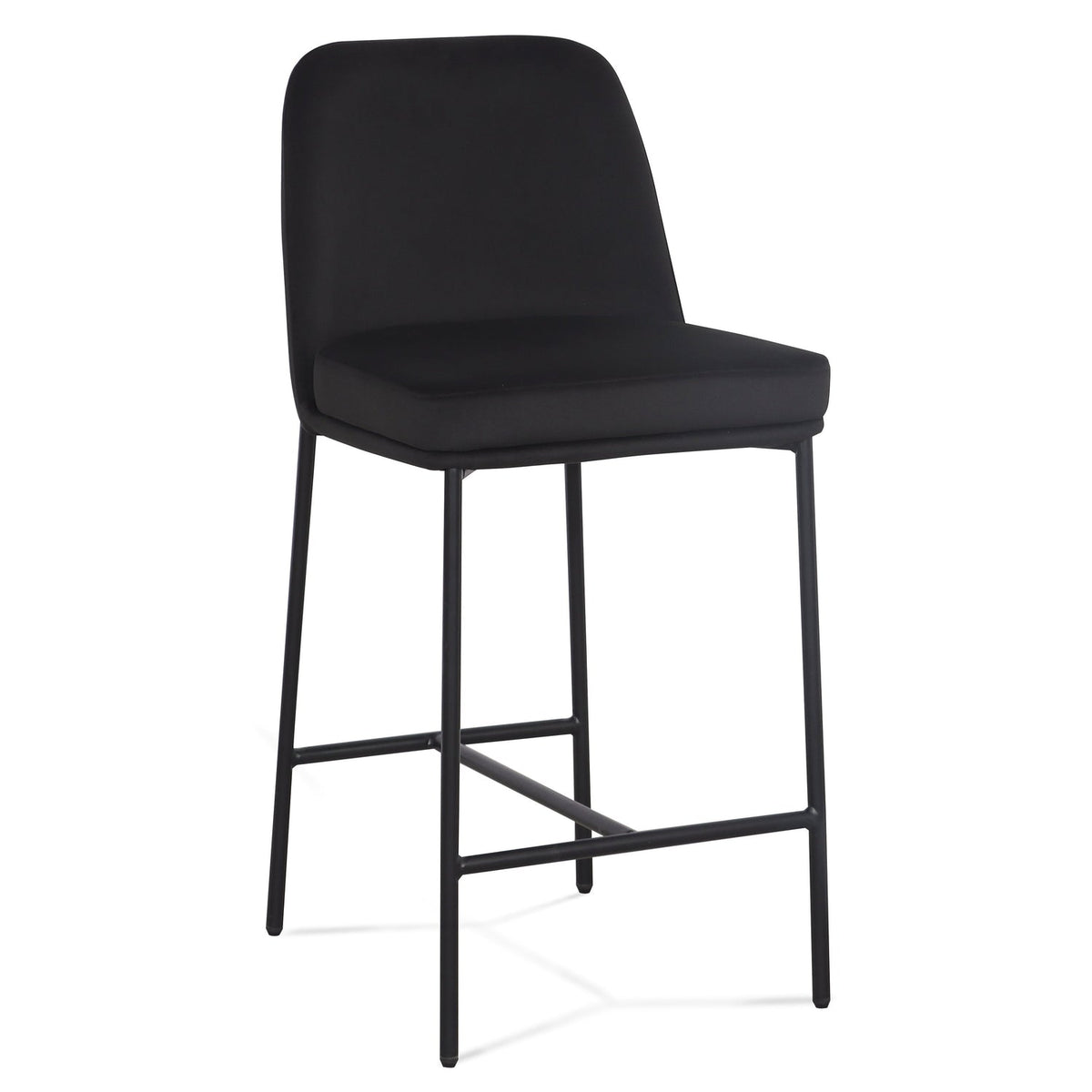TOV Furniture Sydney Black Performance Velvet Counter Stool Set of 2