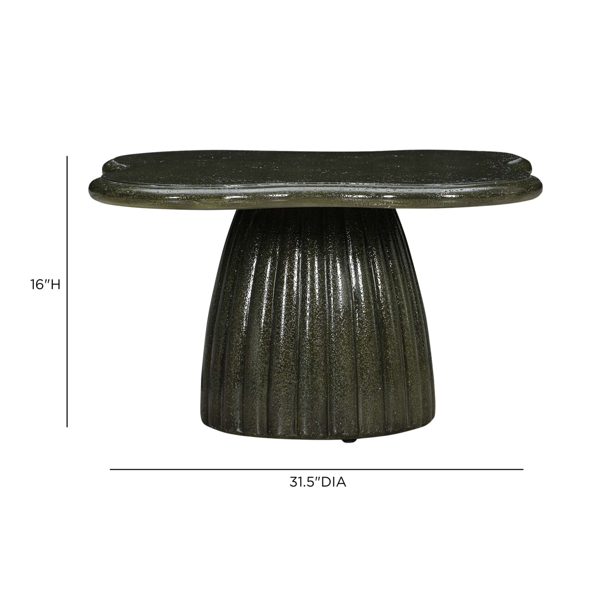 TOV Furniture Addison Green Concrete Indoor/Outdoor Coffee Table