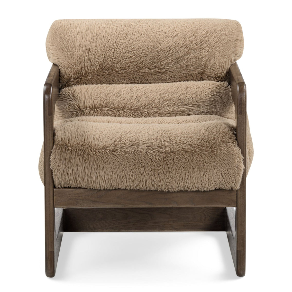 TOV Furniture Palma Accent Chair in taupe faux shearling, primary product view