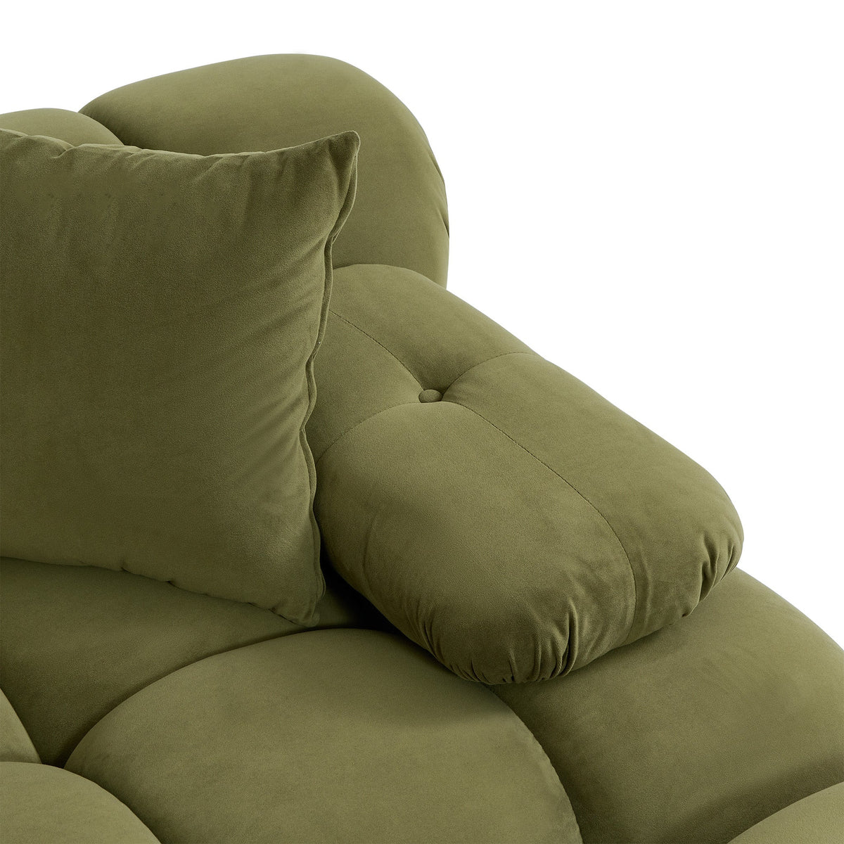 TOV Furniture Calliope Olive Green 79in Modular Loveseat