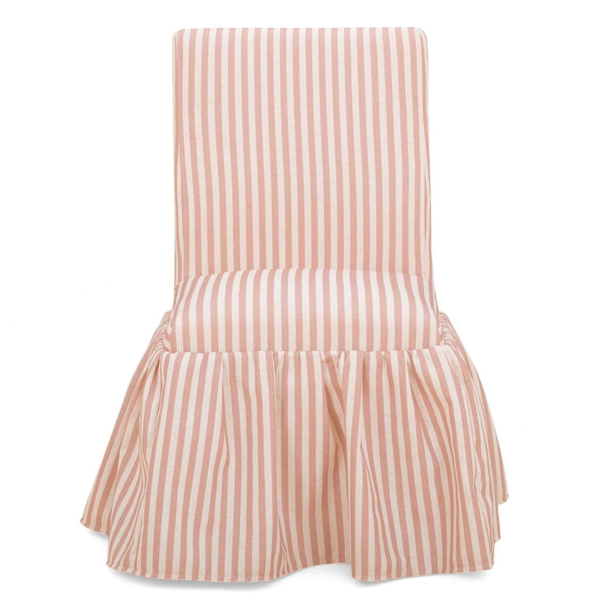 TOV Furniture Gertrude Pink Striped Performance Linen Skirted Dining Chair