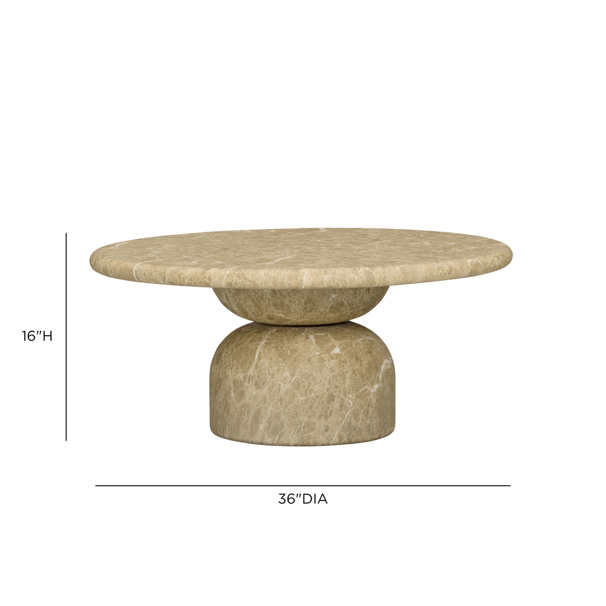 TOV Furniture Cynthia Light Concrete Indoor/Outdoor Coffee Table