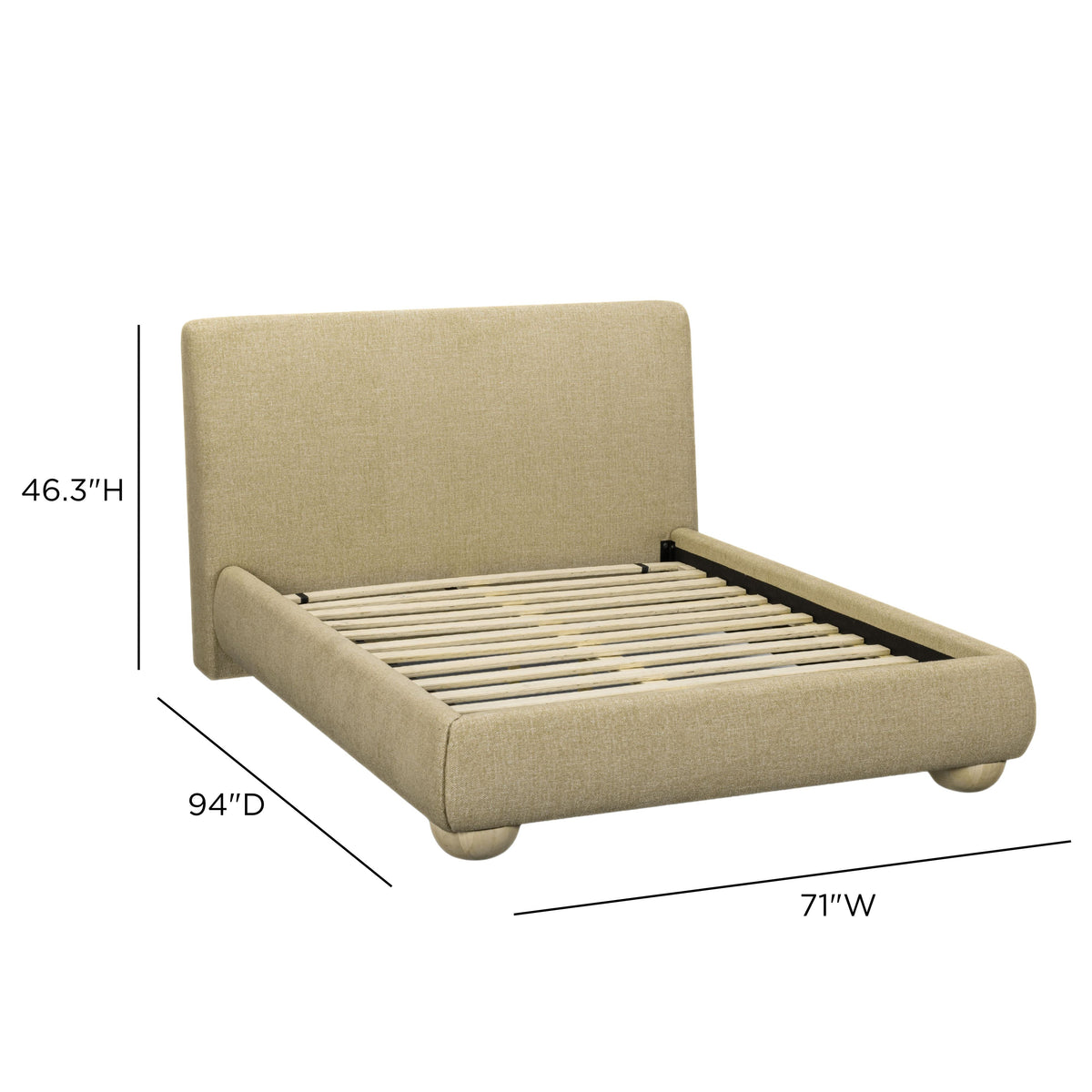 TOV Furniture Rayne Honey Textured Bed