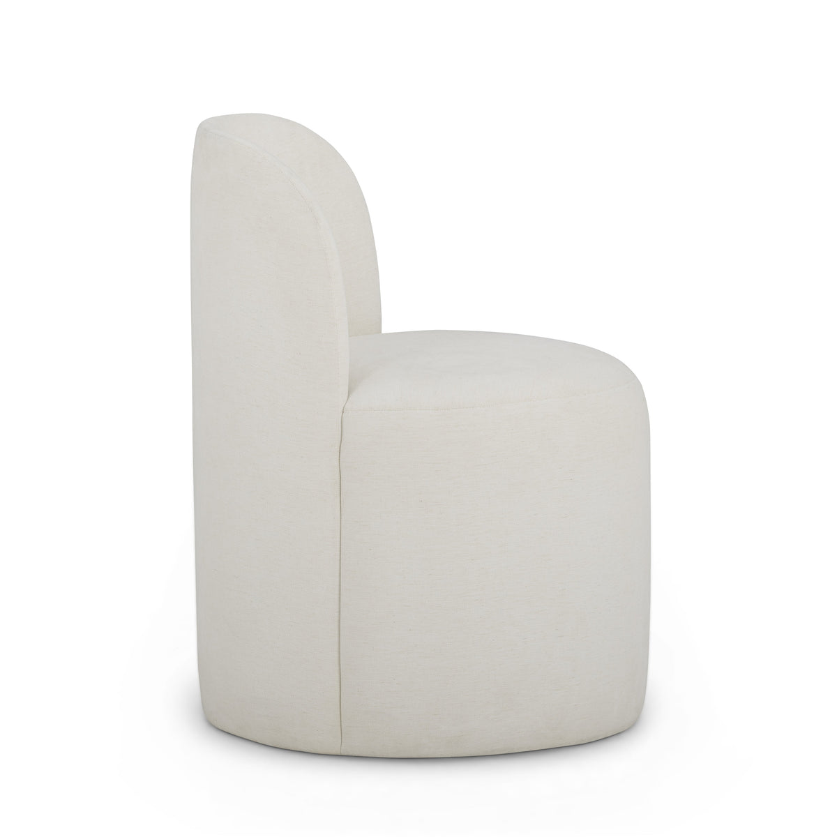 TOV Furniture Persa Cream Round Back Performance Chenille Dining Chair