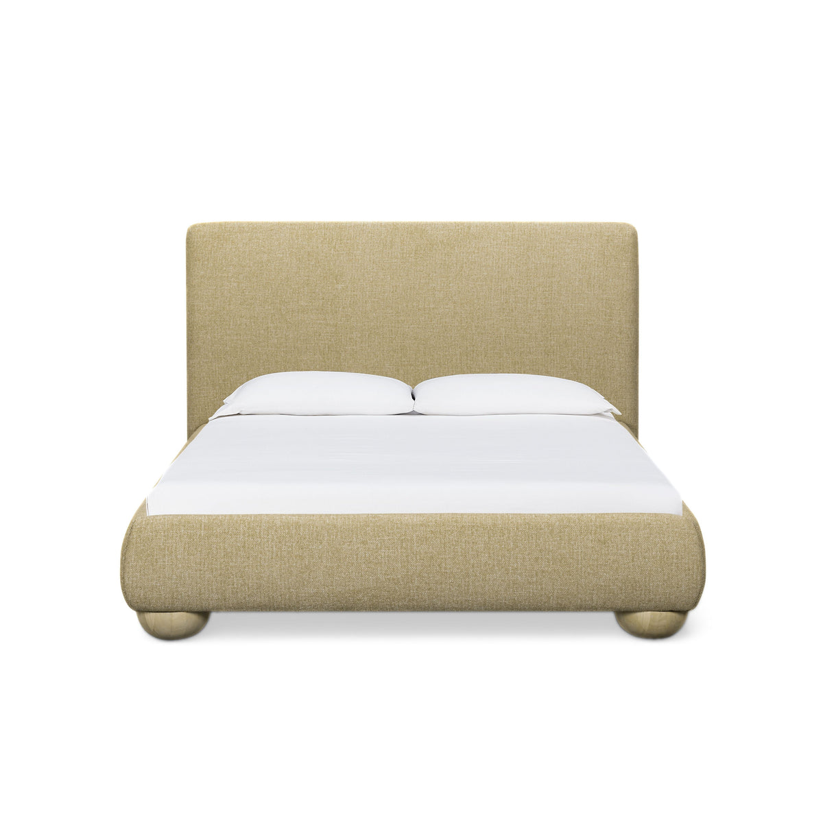 TOV Furniture Rayne Textured Bed in honey woven fabric, primary product view
