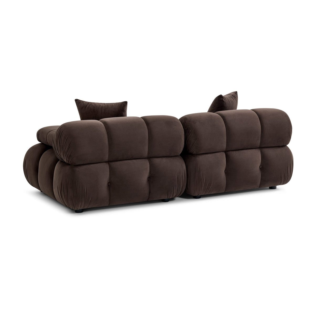 TOV Furniture Calliope Dark Brown 79in Modular Loveseat