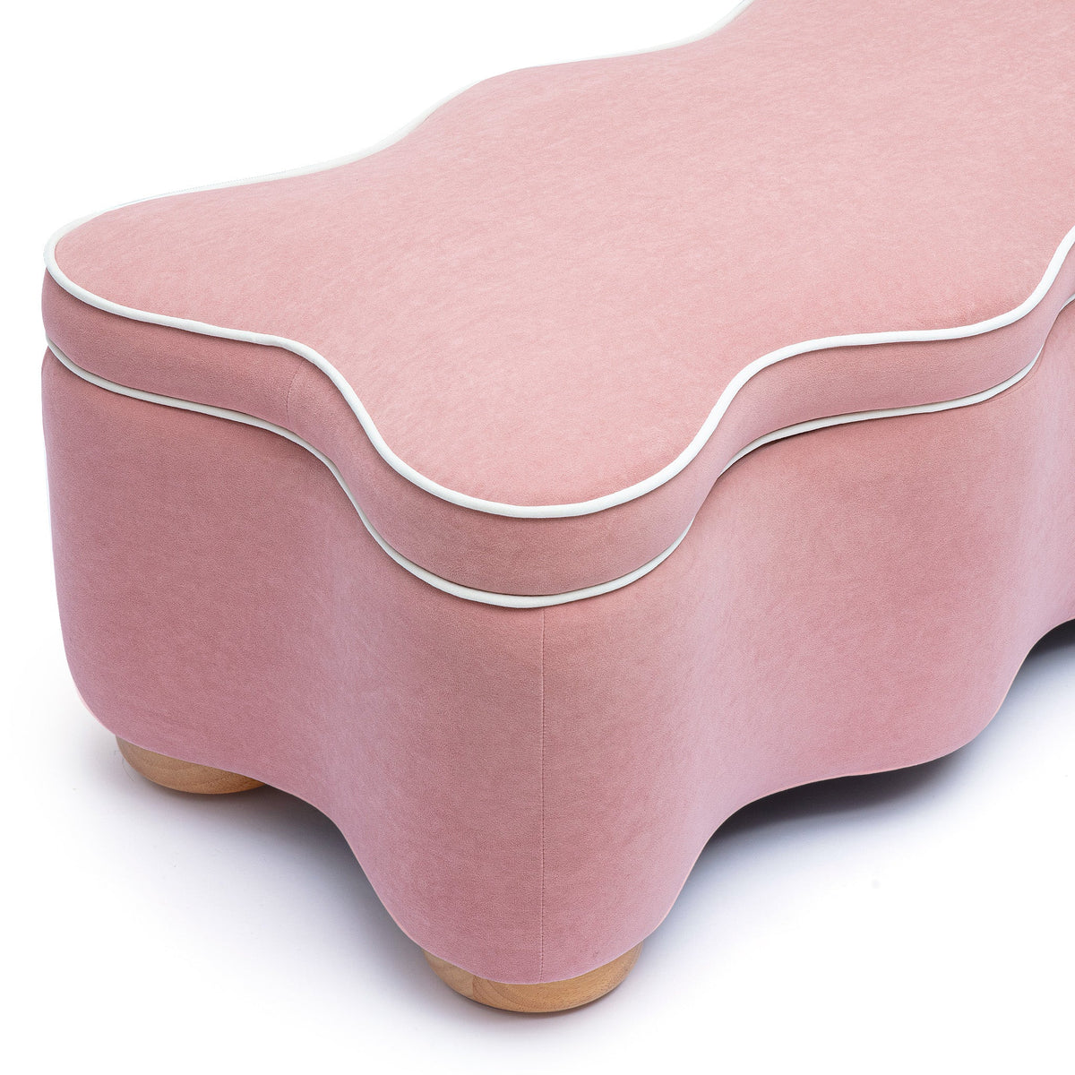 TOV Furniture Thalia Pink Performance Velvet Storage Bench