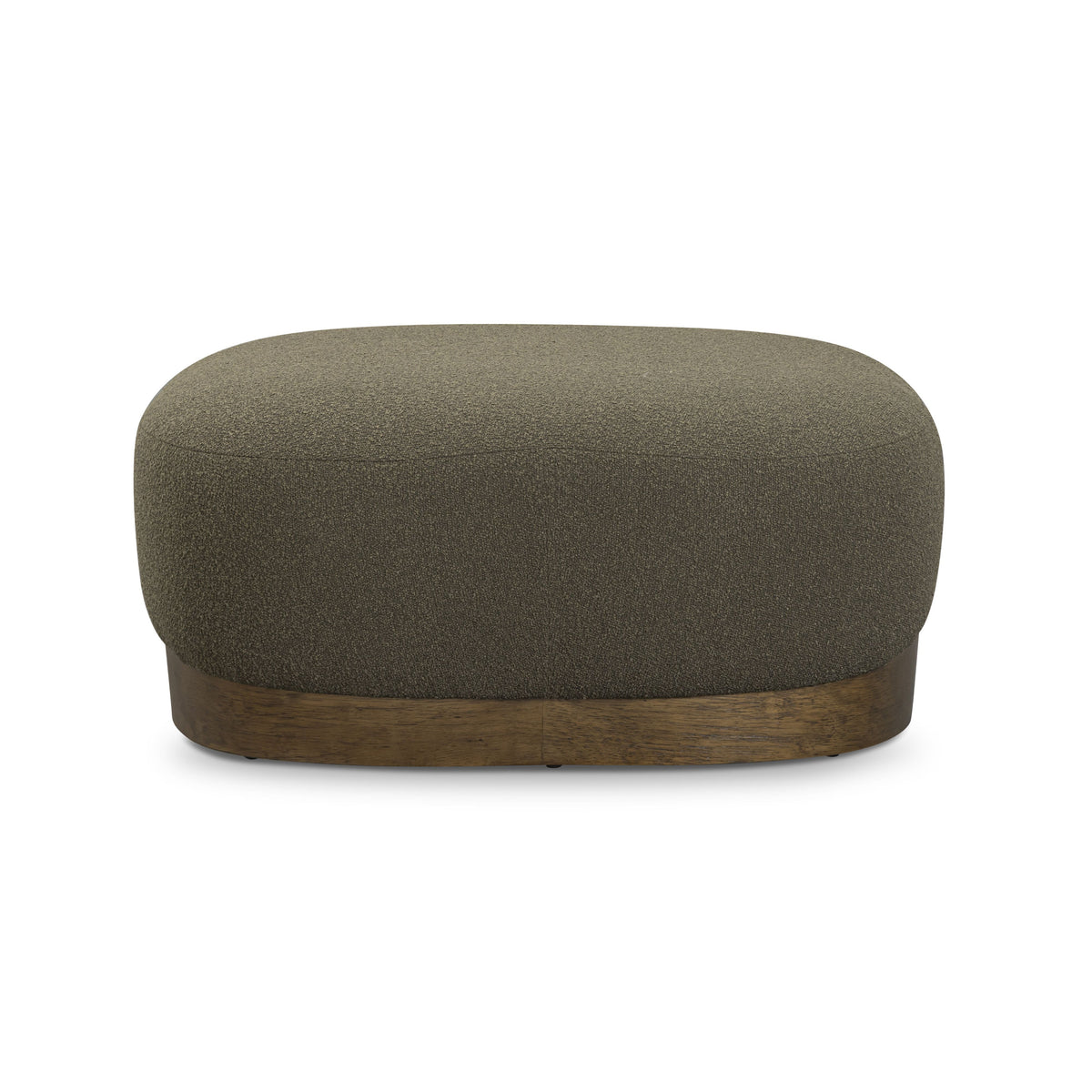 TOV Furniture Domina Kale Green Boucle Ottoman