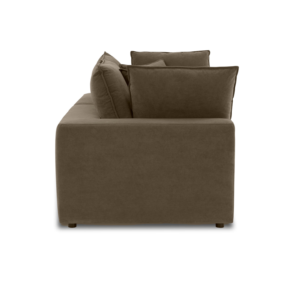 TOV Furniture Cali Chocolate Velvet 80in Modular Loveseat