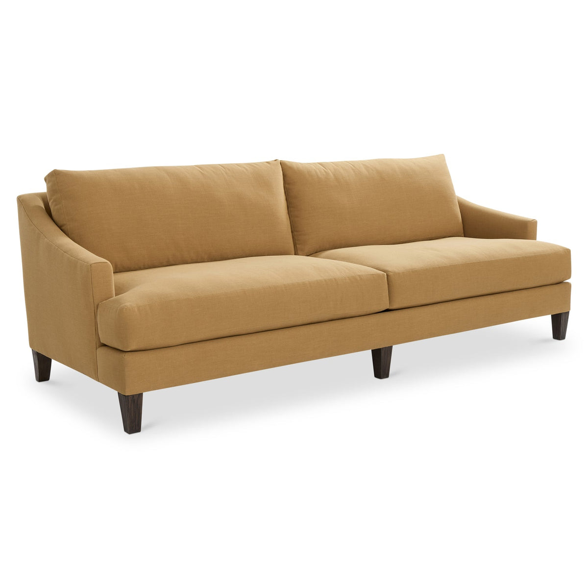 Bernhardt Living Marisol Fabric Sofa in Camel, close-up detail