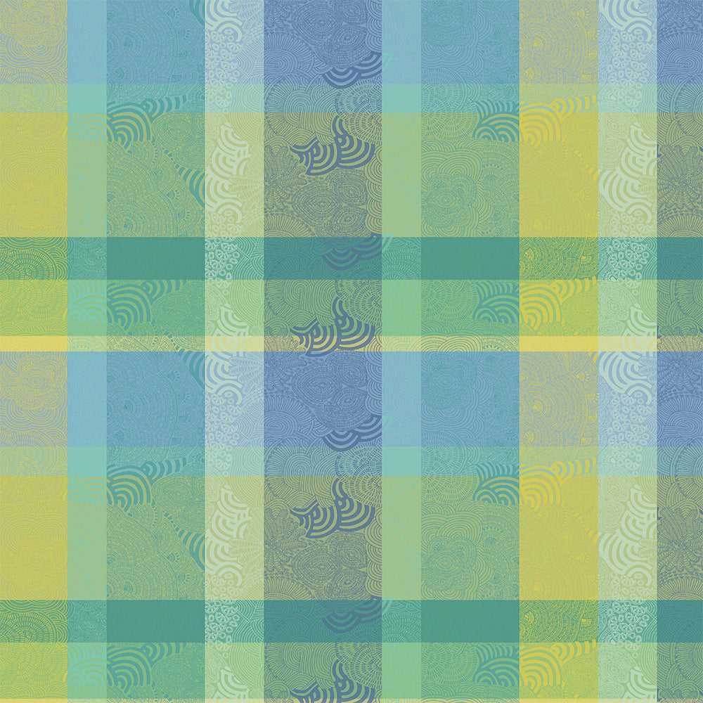 Garnier Thiebaut Mille Rainures Atoll Jacquard Tablecloth