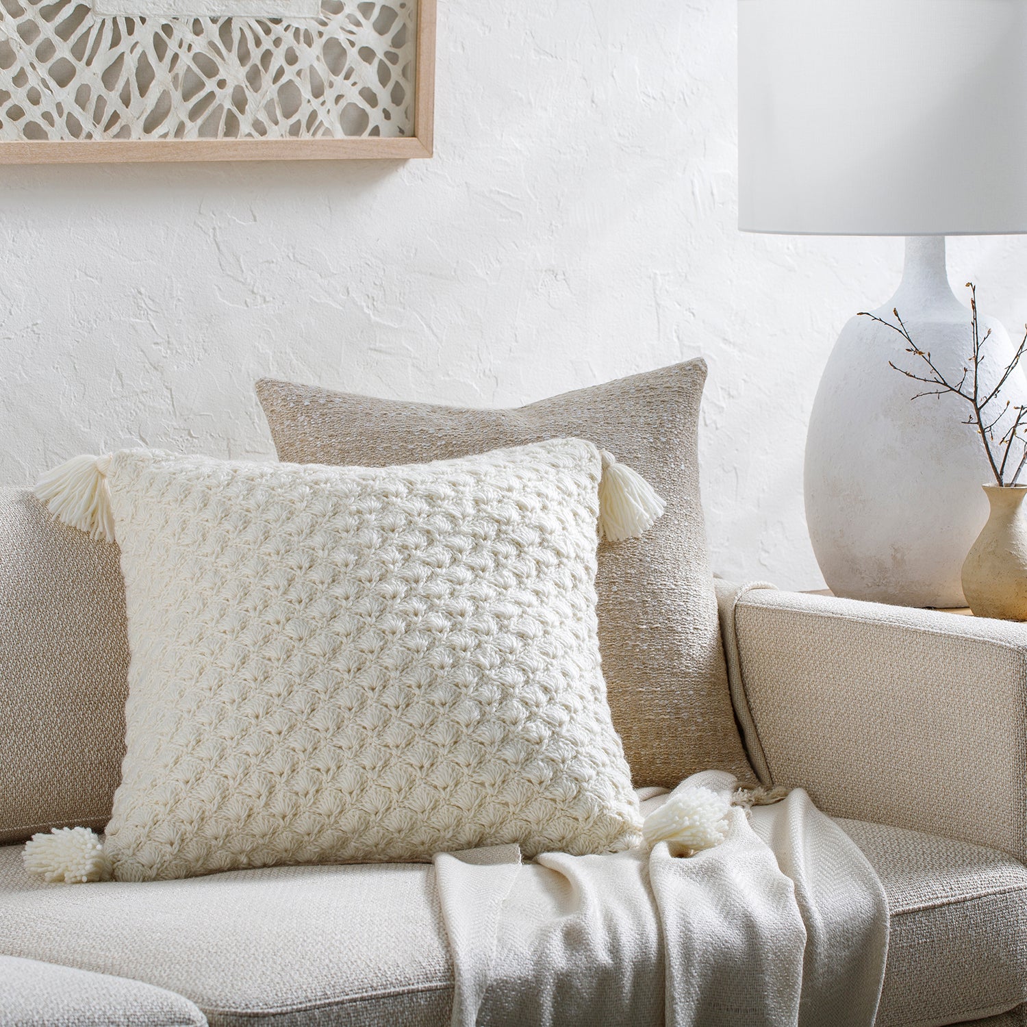 Makrome Throw Pillow