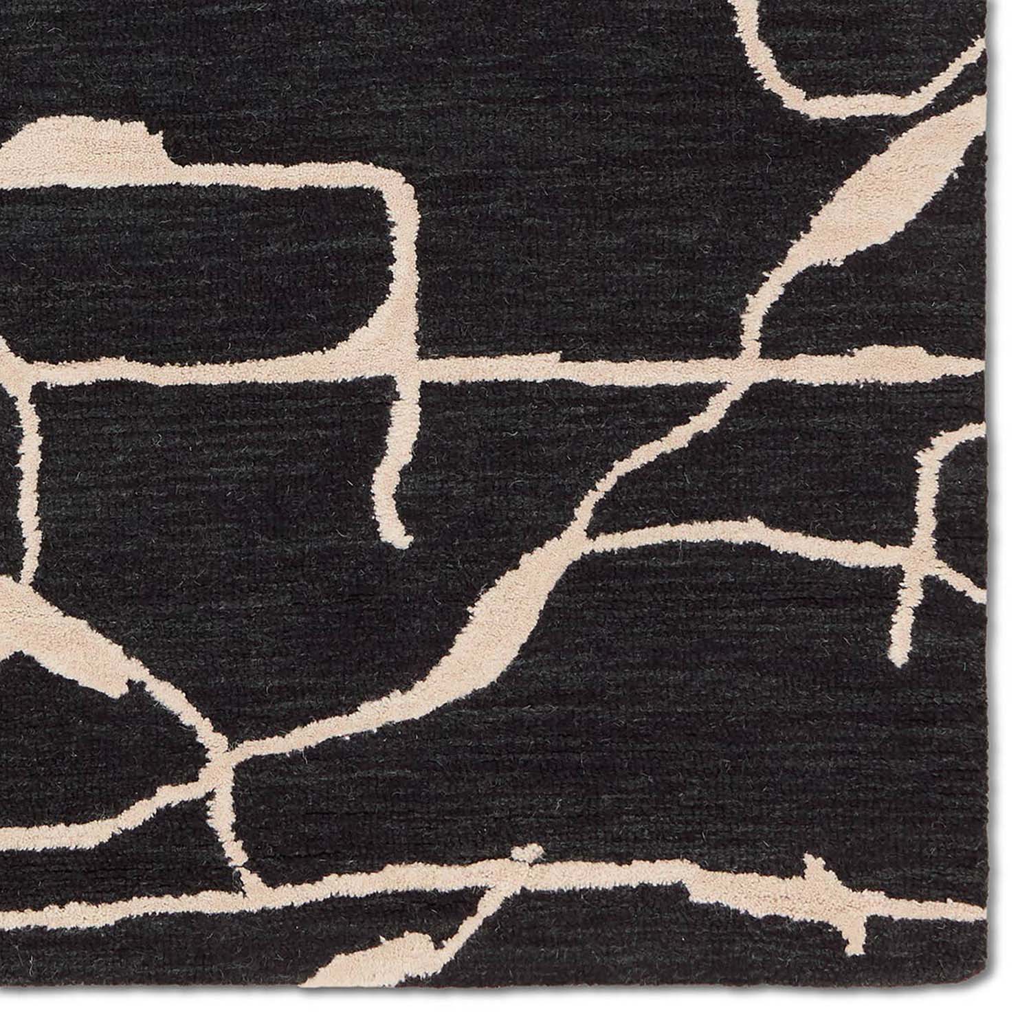 Nikki Chu x Jaipur Living Mallino Noir Hand Tufted Rug