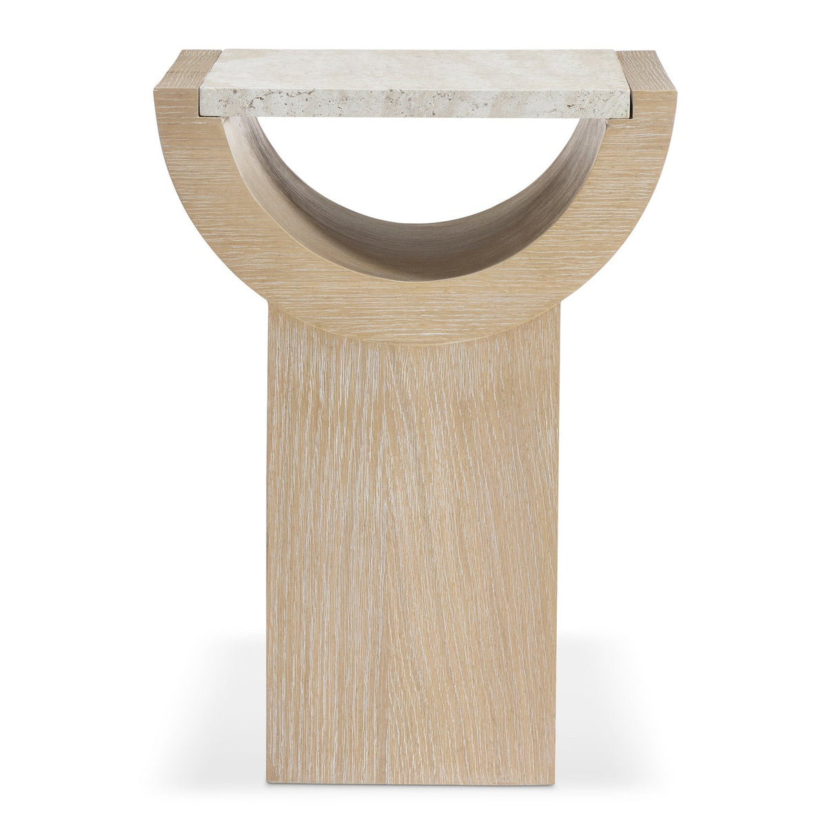 Bernhardt Living Asana Accent Table in Tan, front view