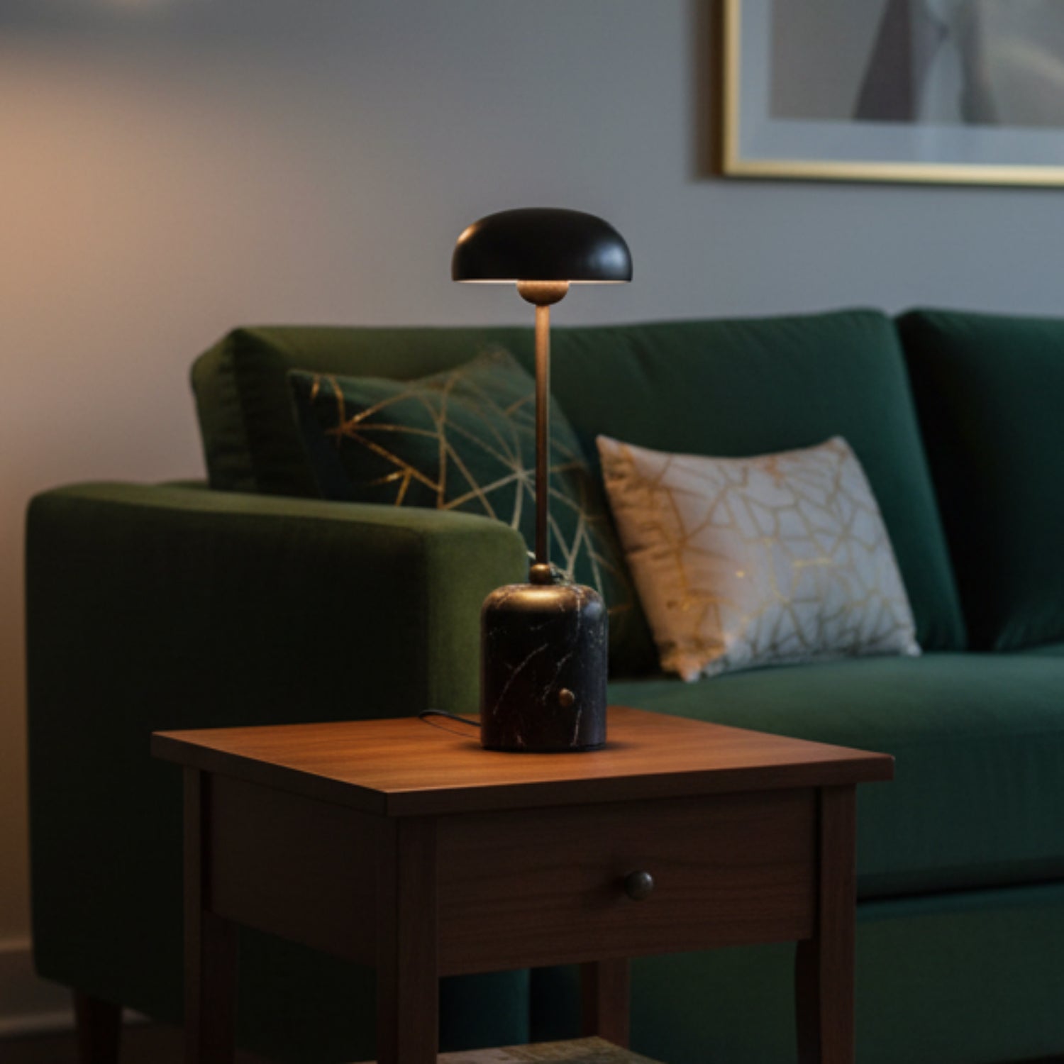Arteriors Lumi Black Rechargeable Accent Lamp