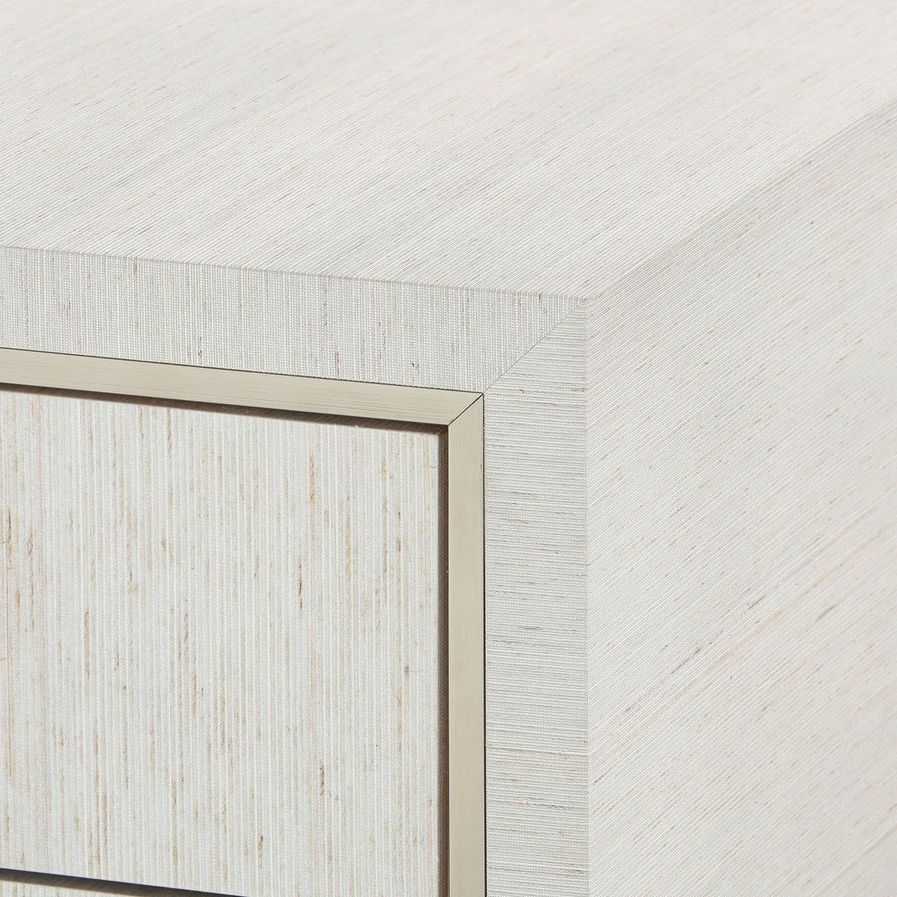 Villa and House Parker Extra Large 9 Drawer Dresser in lacquered grasscloth, base and leg detail