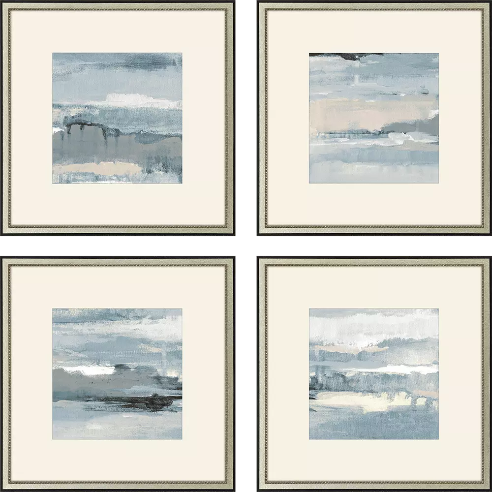 Loreth Splendid Blues Framed Artwork Set of 4