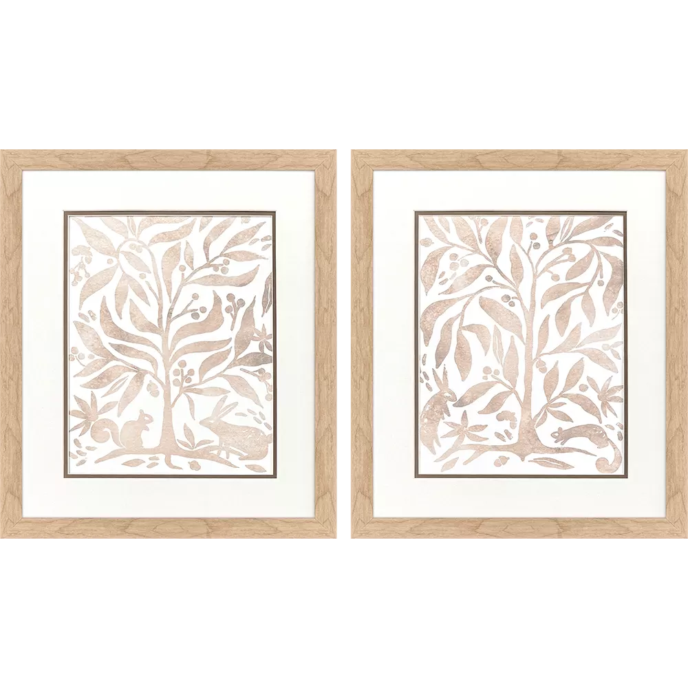 Vess Woodland Animals Framed Artwork Set of 2