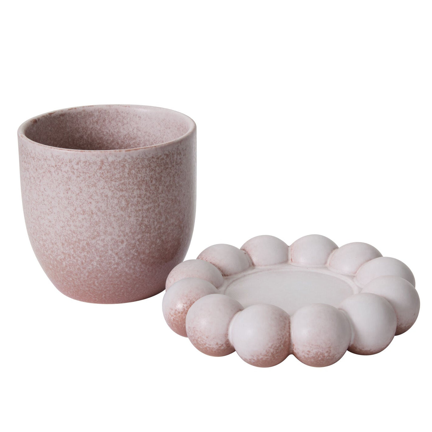 Pearl Pot with Saucer decorative accent piece