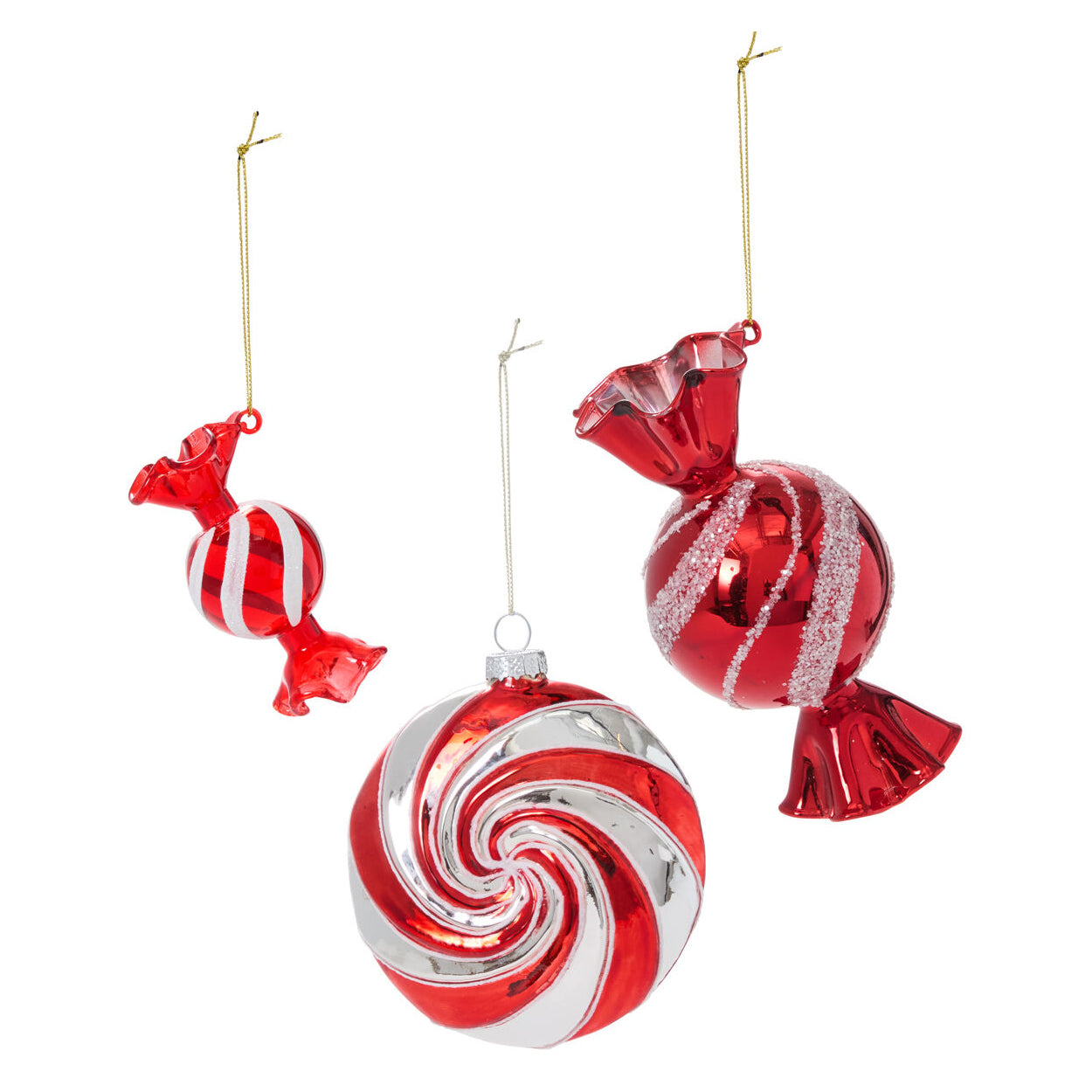 Peppermint Swirl Ornament Set of 6