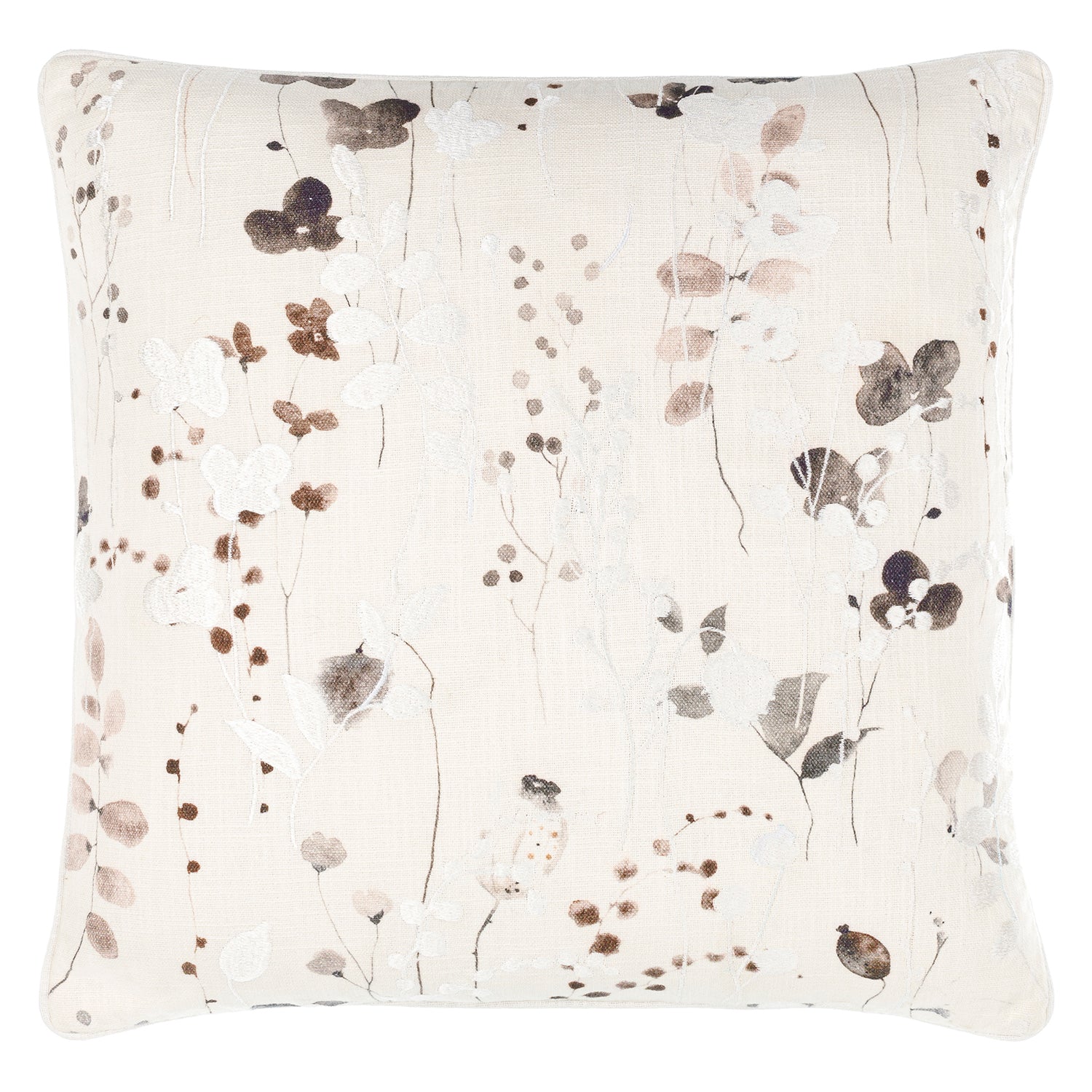 Painterly Floral Throw Pillow