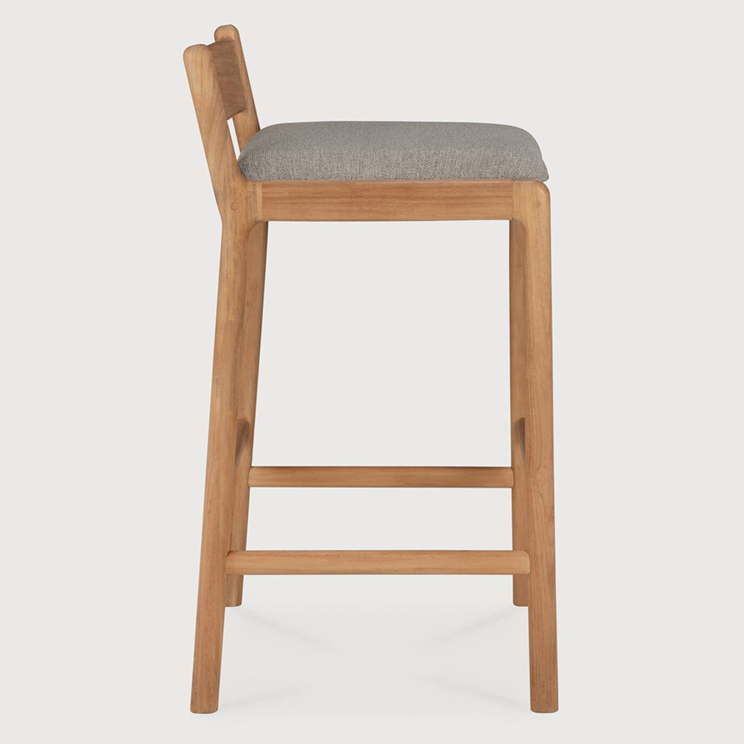 Ethnicraft Jack Outdoor Bar Stool with Cushion Set of 2