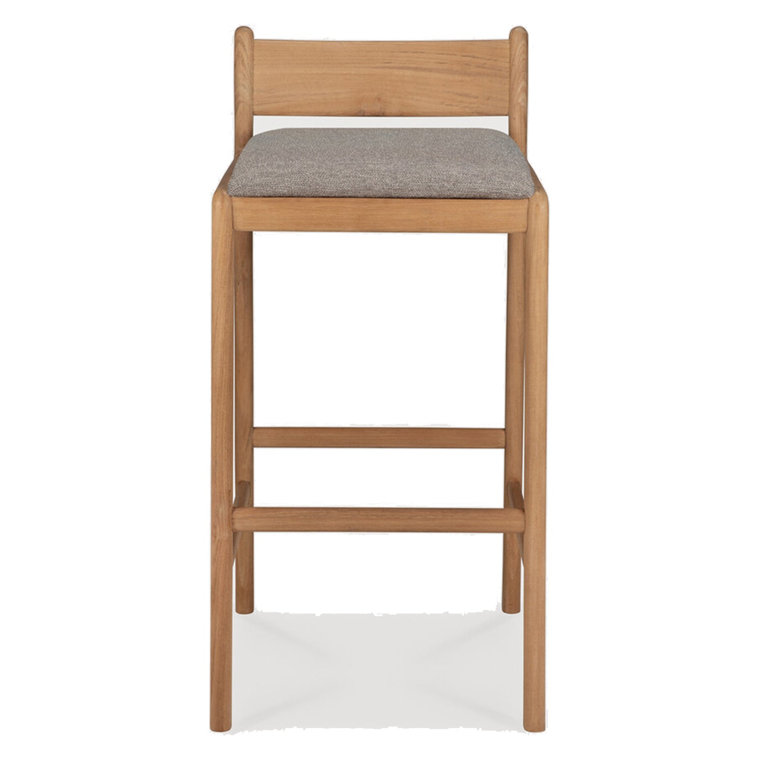 Ethnicraft Jack Outdoor Bar Stool with Cushion Set of 2